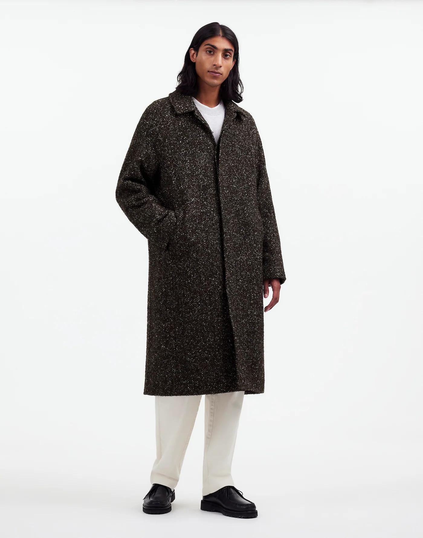Raglan-Sleeve Topcoat in Italian Fabric Product Image