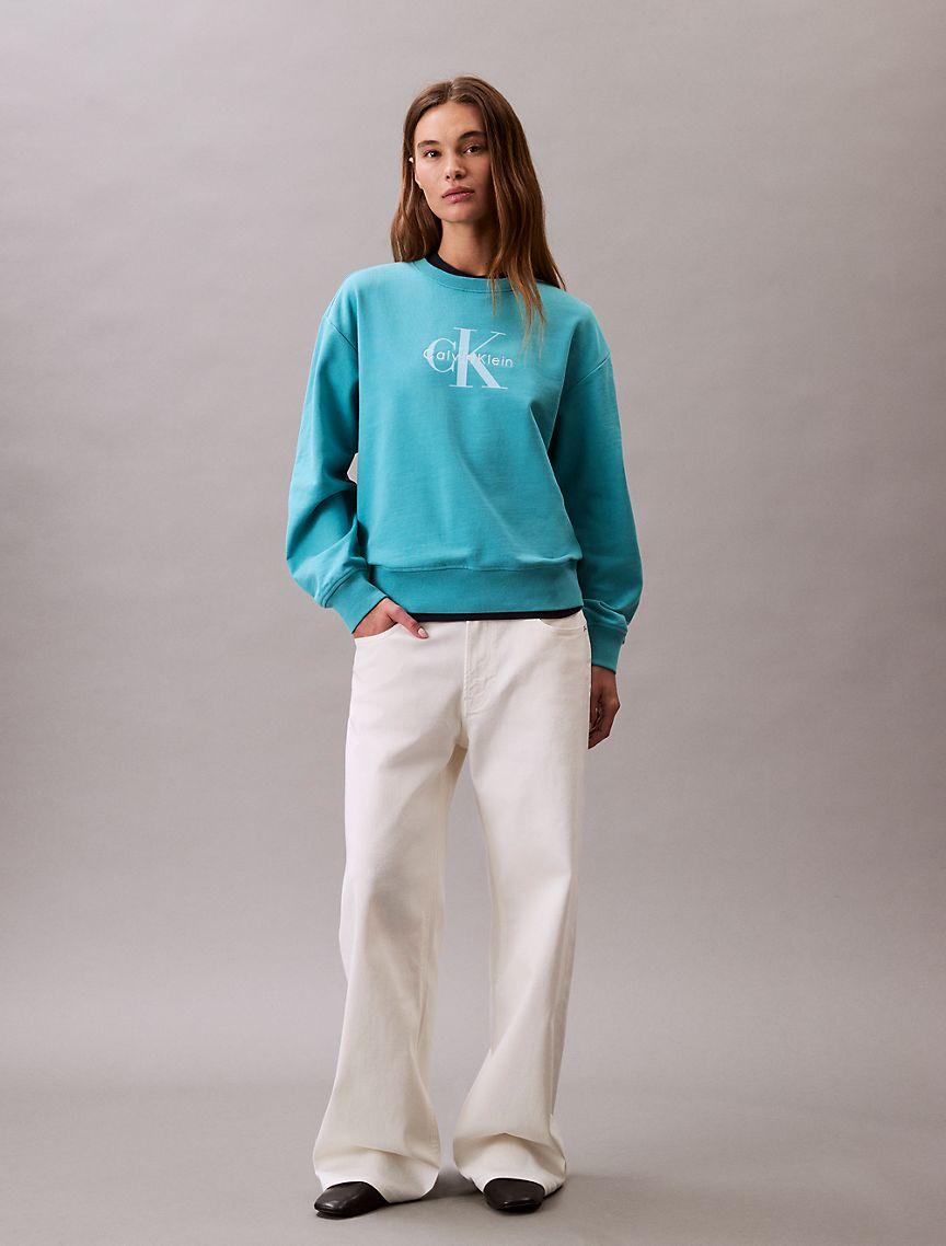 Monogram Logo French Terry Relaxed Sweatshirt Product Image