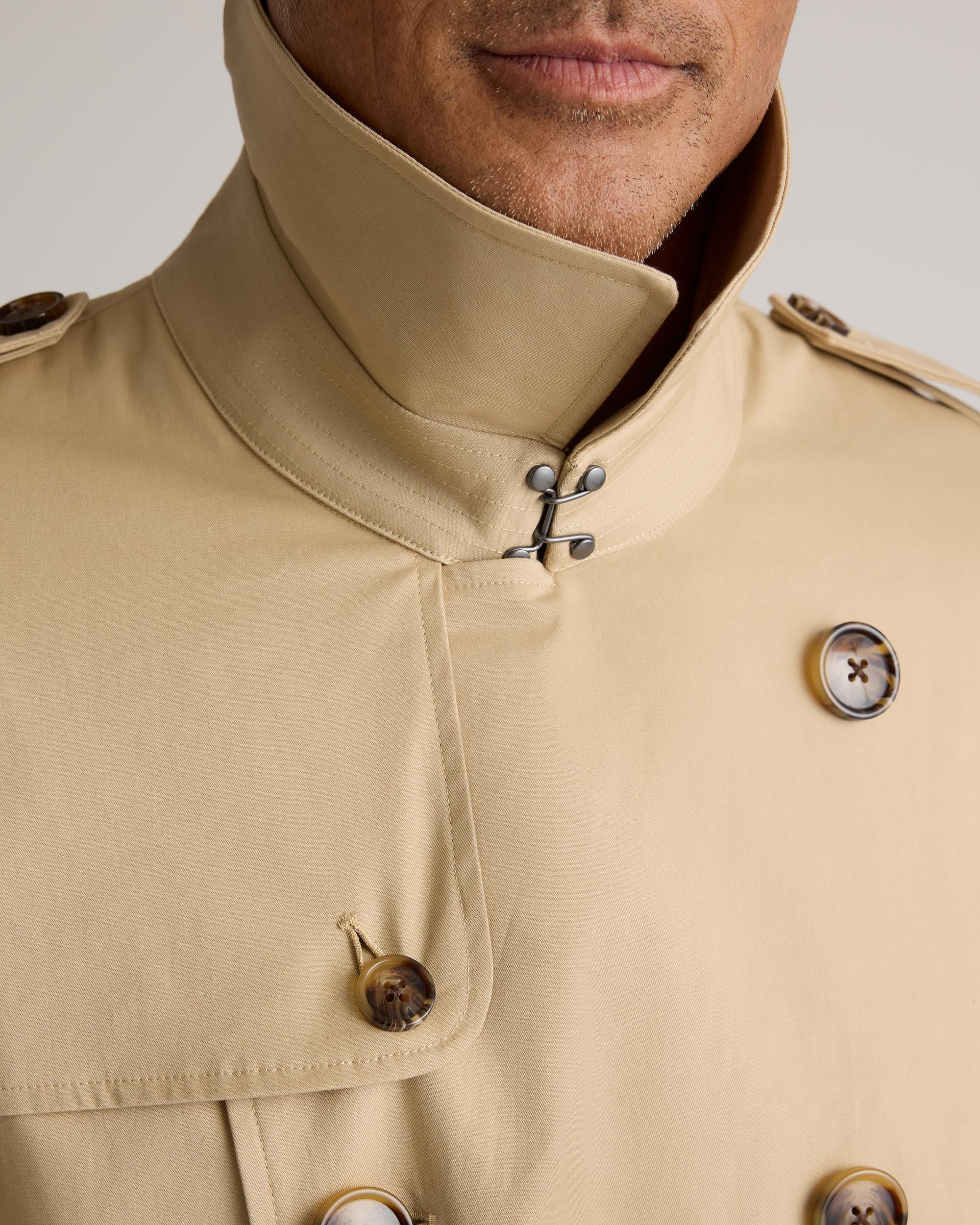 Quince | Men's Comfort Stretch Long Trench Coat Organic Cotton Product Image