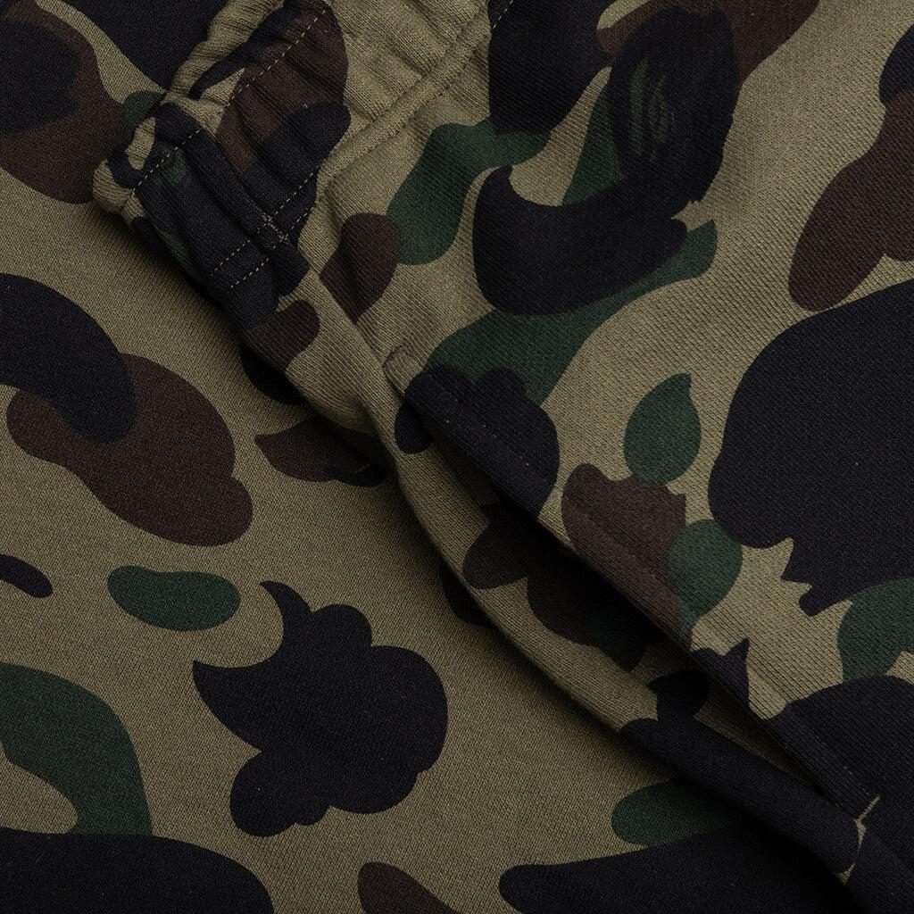 1ST Camo Shark Regular Fit Sweat Shorts - Green Male Product Image