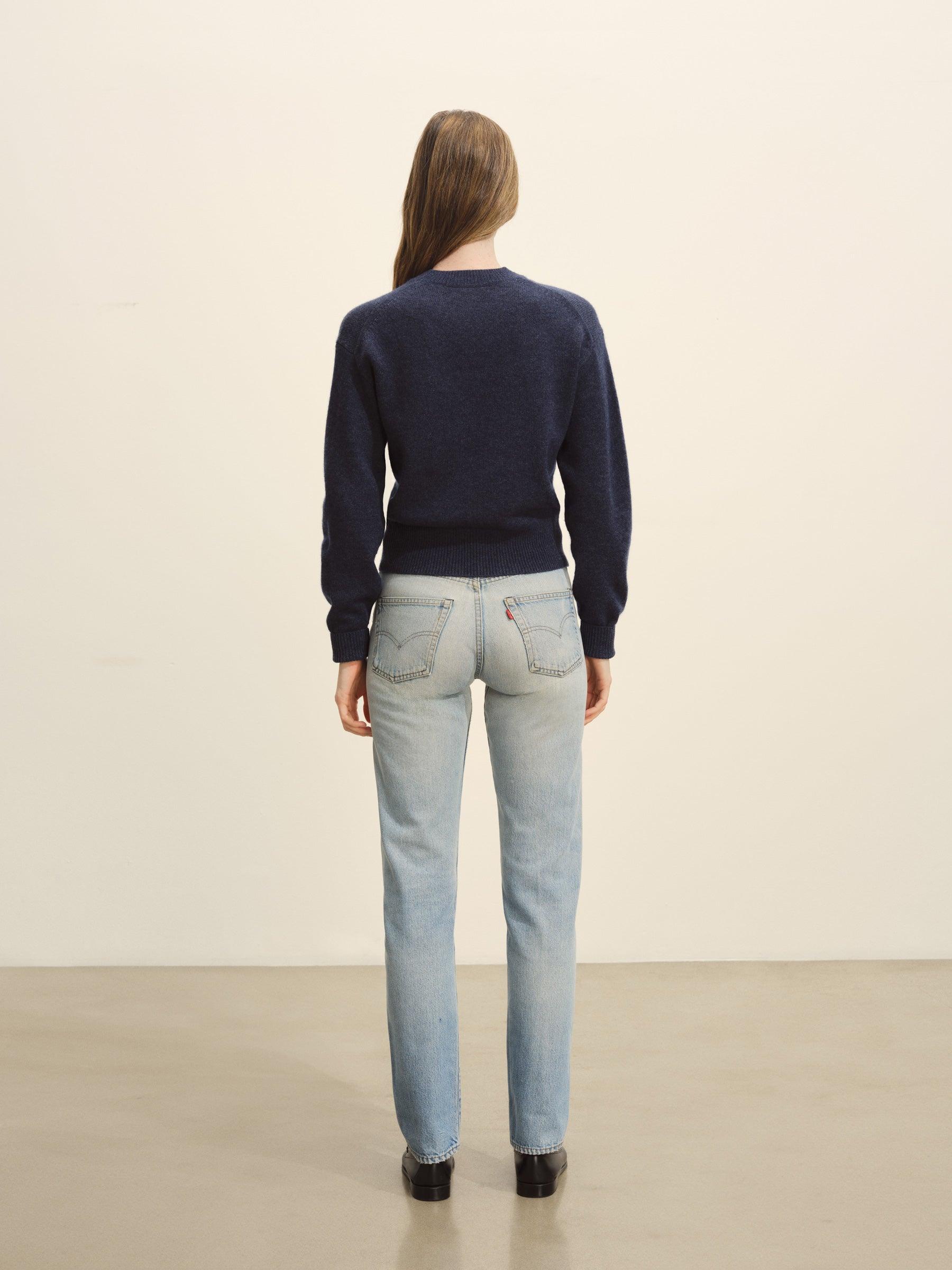 Rainstorm Heather Idyllwild Cashmere Crew Product Image