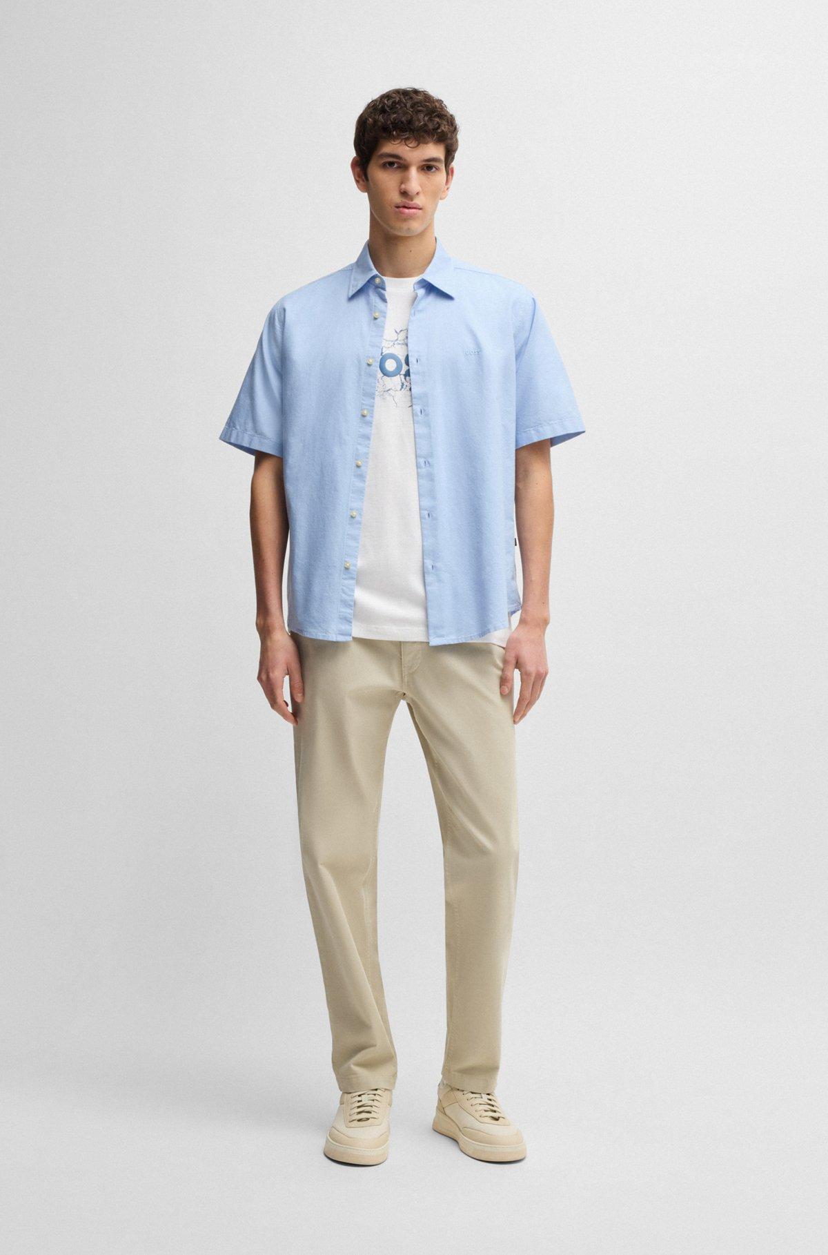 Cotton-jersey T-shirt with logo artwork Product Image