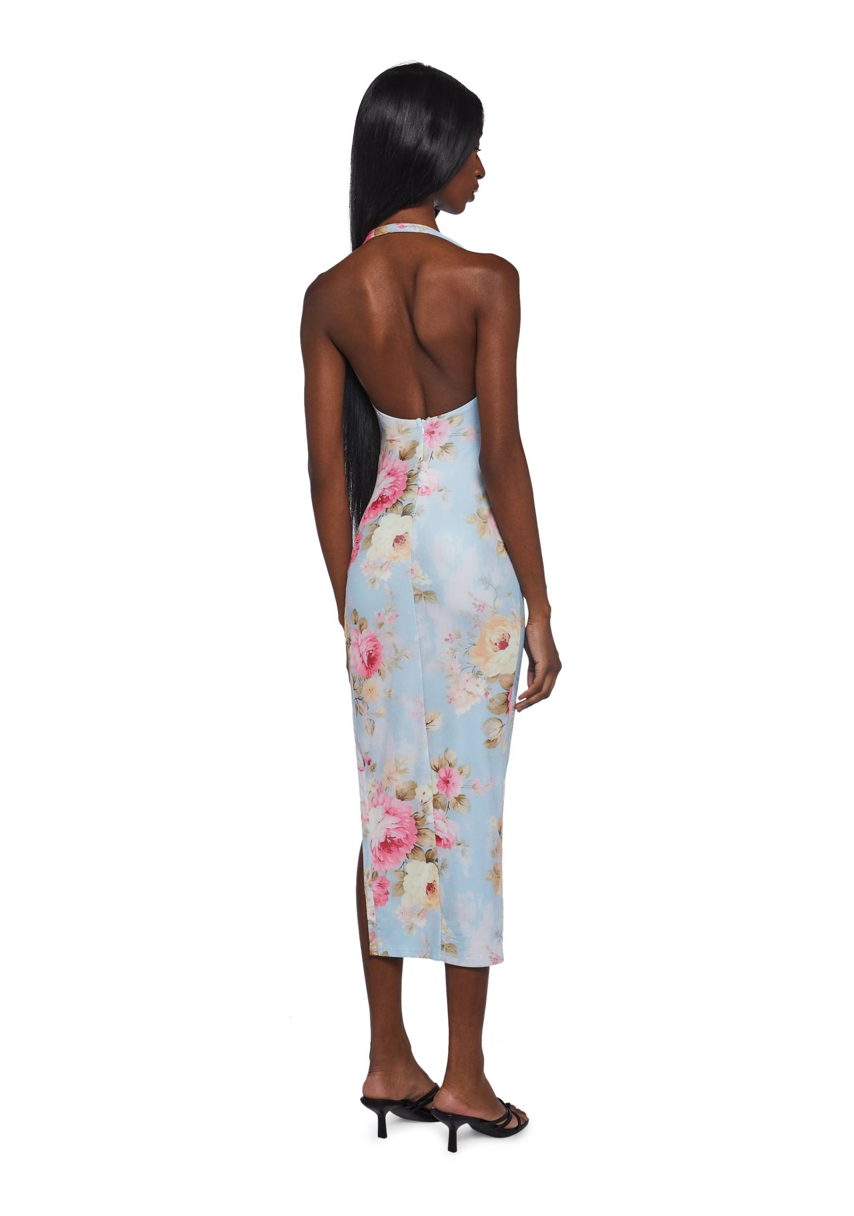Womens Floral Maxi Dress - Multi Product Image