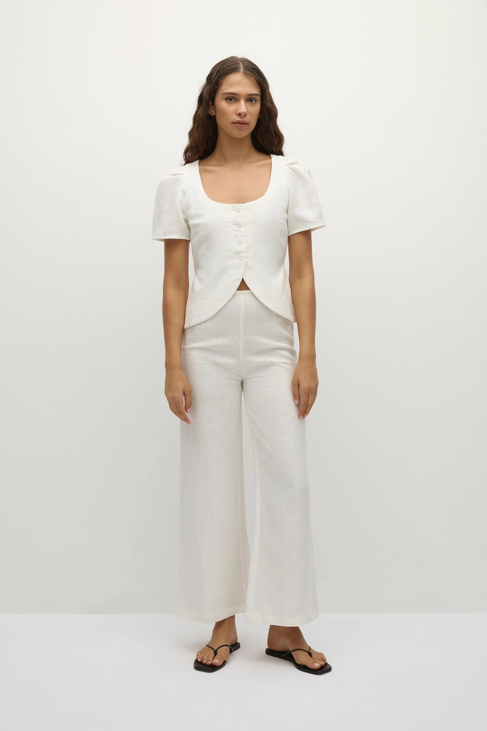Claudine Pant White - Final Sale Product Image