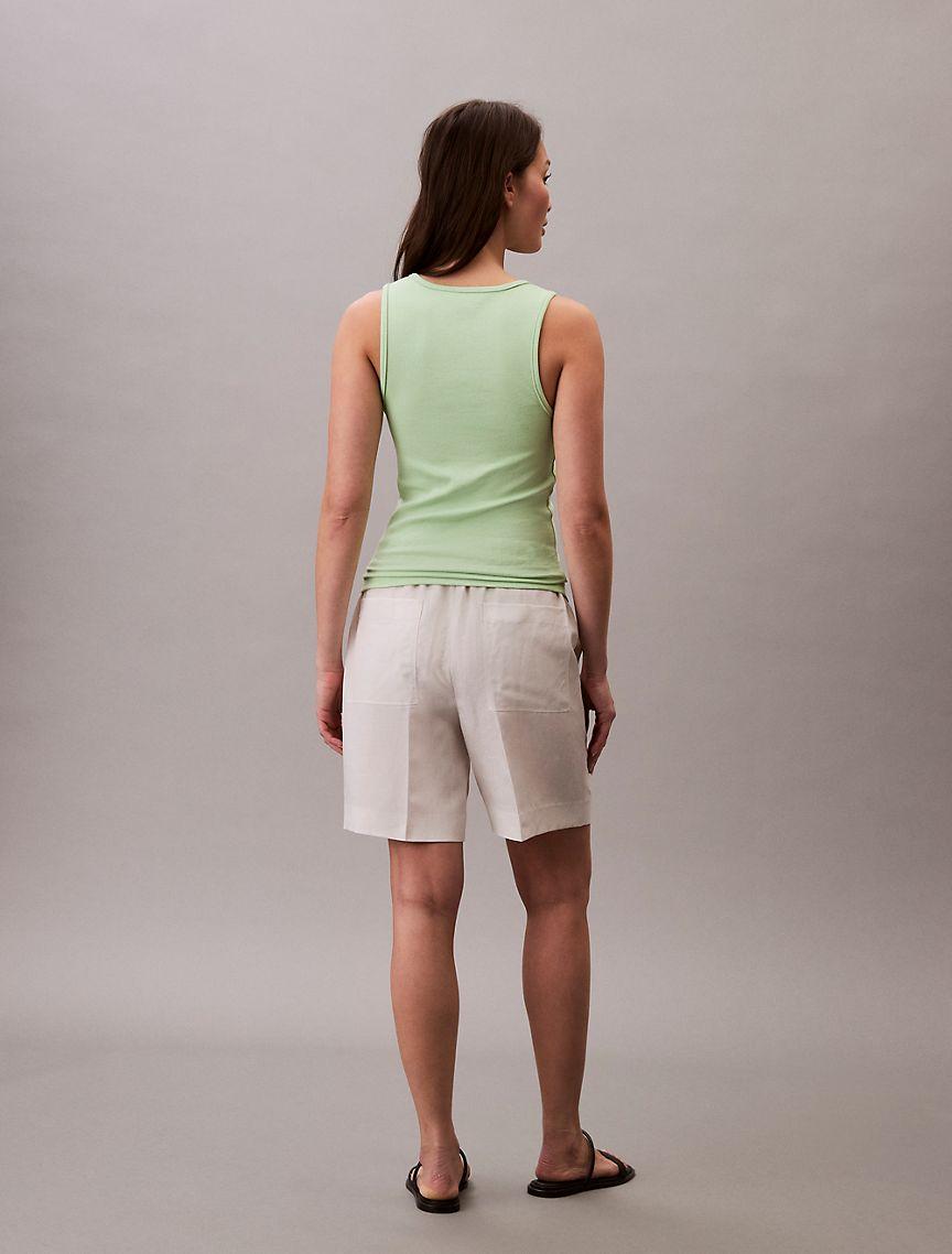 Cotton Contour Rib Henley Tank Top Product Image