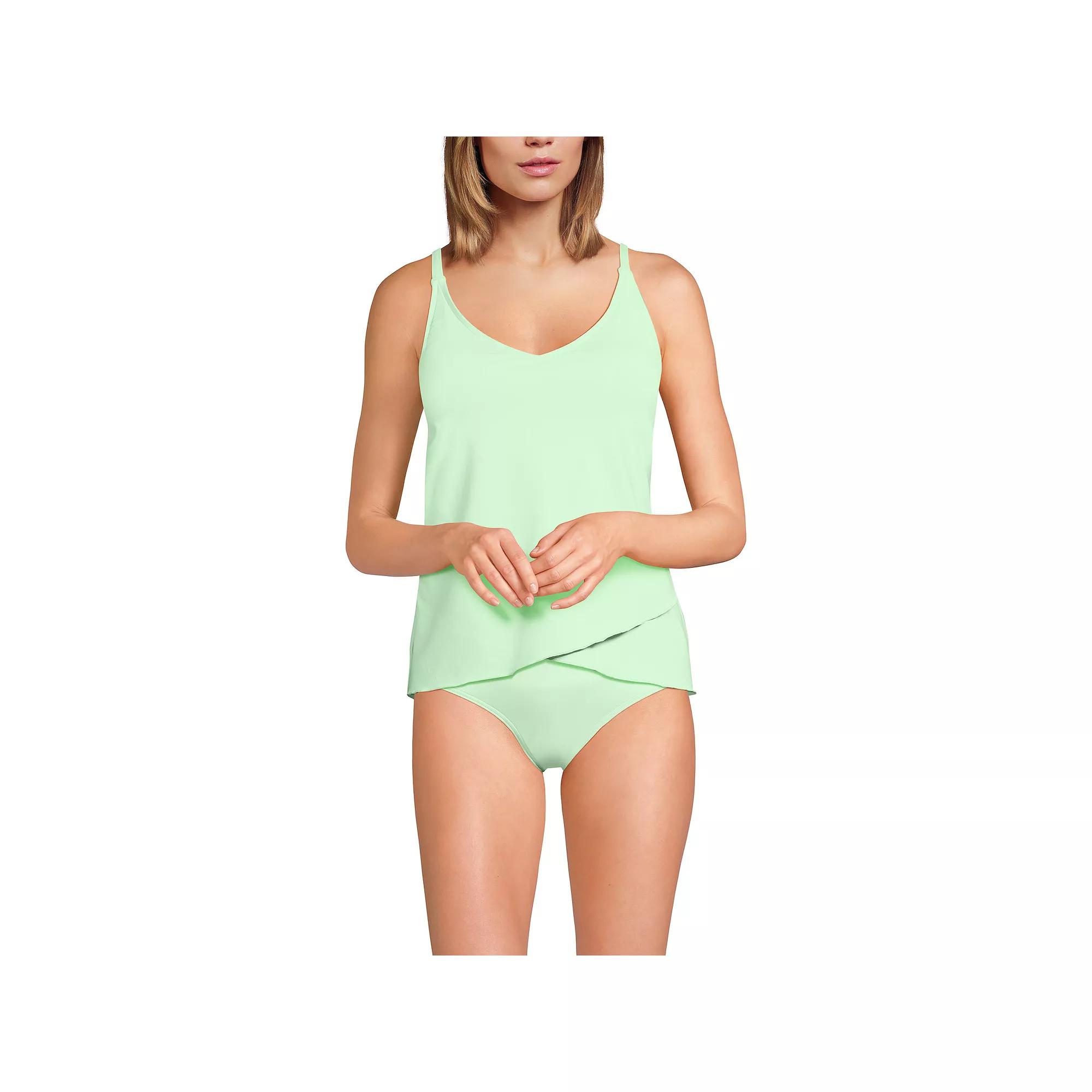 Women's Lands' End Chlorine Resistant Tulip Hem Tankini Swimsuit Top,  Product Image