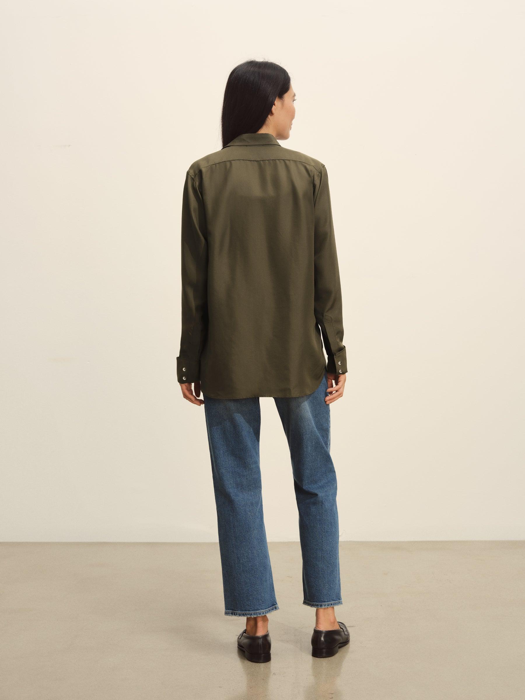 Field Olive Pacific Silk Shirt Product Image