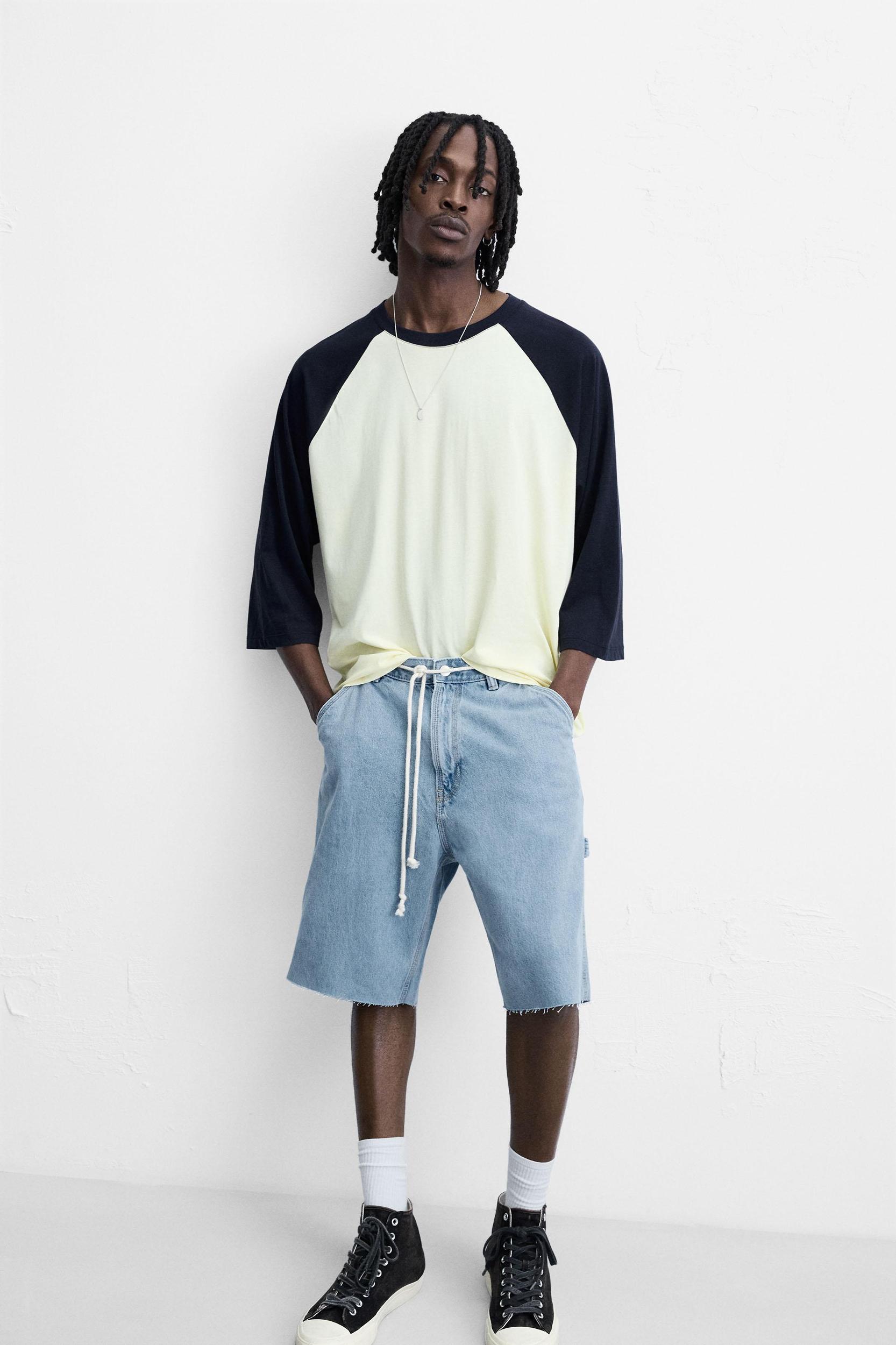 CARPENTER POCKET DENIM BERMUDA SHORTS Product Image