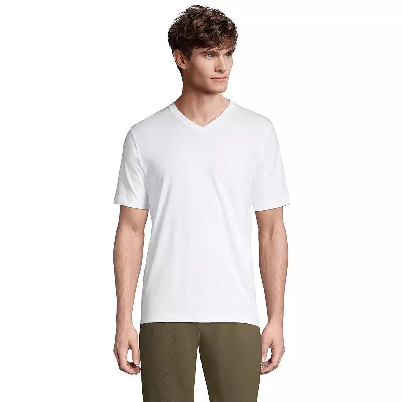 Big & Tall Lands' End Super-T V-neck Tee, Men's,  Product Image