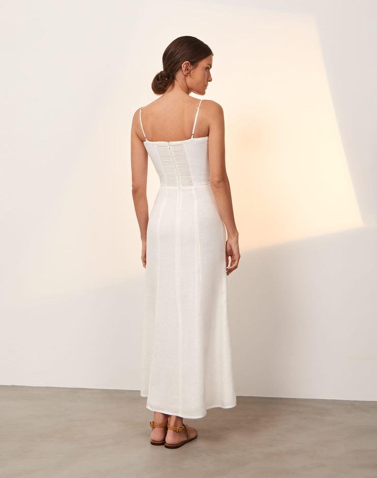 Lilith Detail Long Dress (Exchange Only) - Off White Product Image