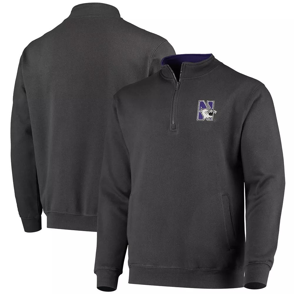 Men's Colosseum Charcoal Northwestern Wildcats Tortugas Logo Quarter-Zip Jacket,  Product Image