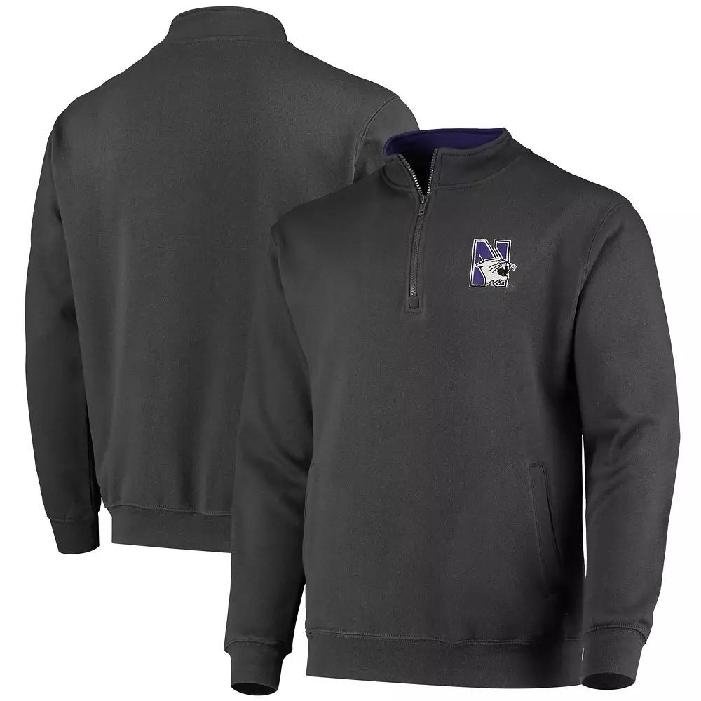 Men's Colosseum Charcoal Northwestern Wildcats Tortugas Logo Quarter-Zip Jacket,  Product Image