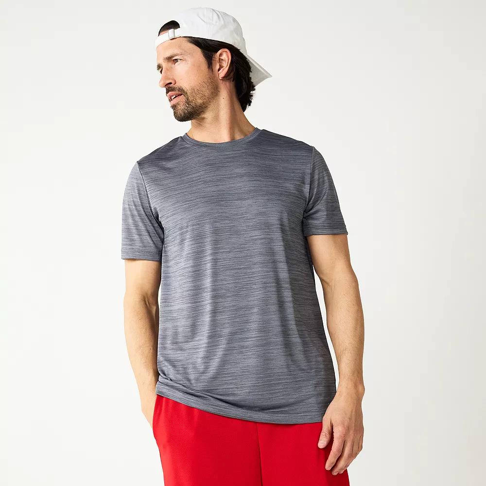Men's Tek Gear® Dry Tek Tee, Size: Medium, Smokey Grey Hawk Gray Product Image