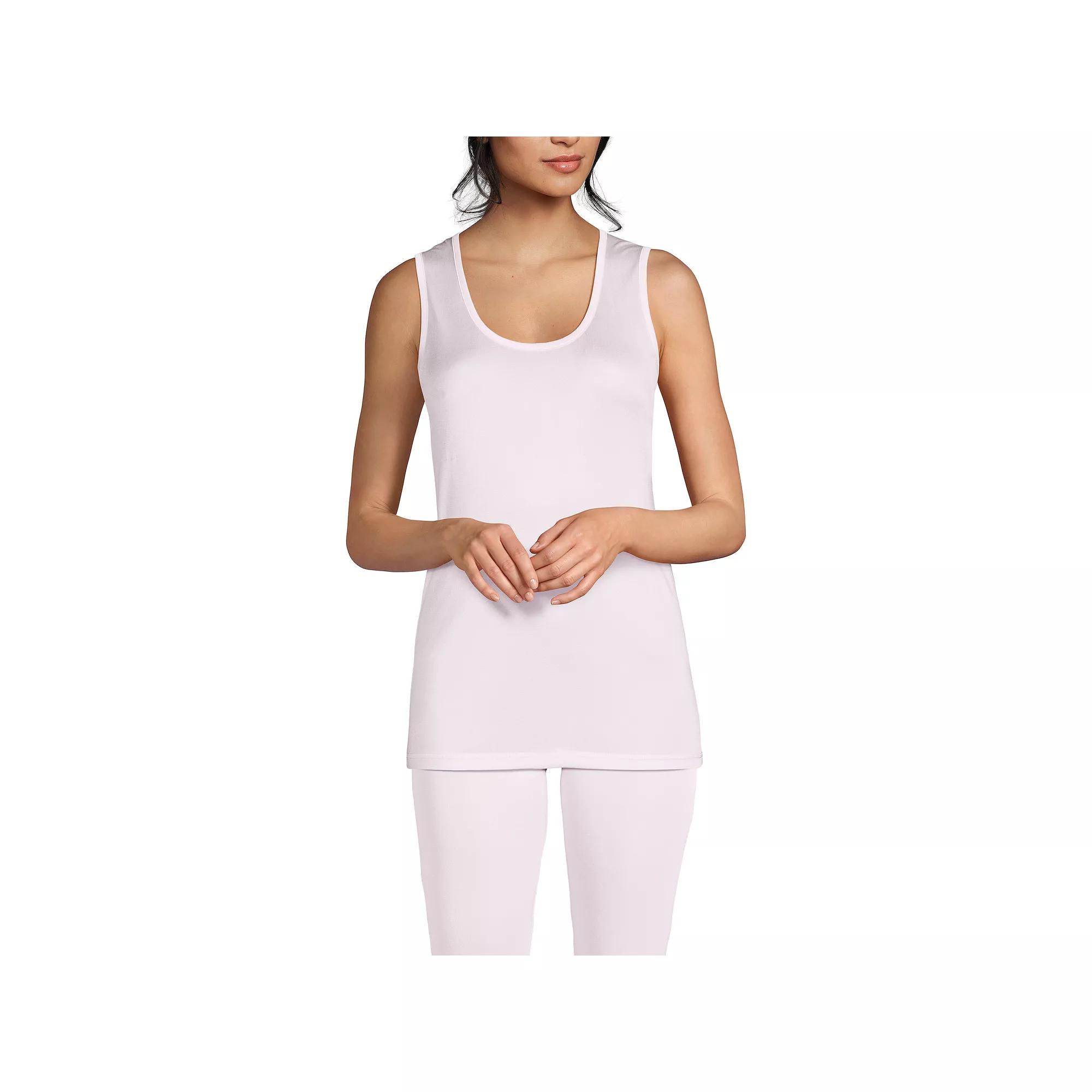 Women's Lands' End Silk Interlock Tank Undershirt,  Product Image