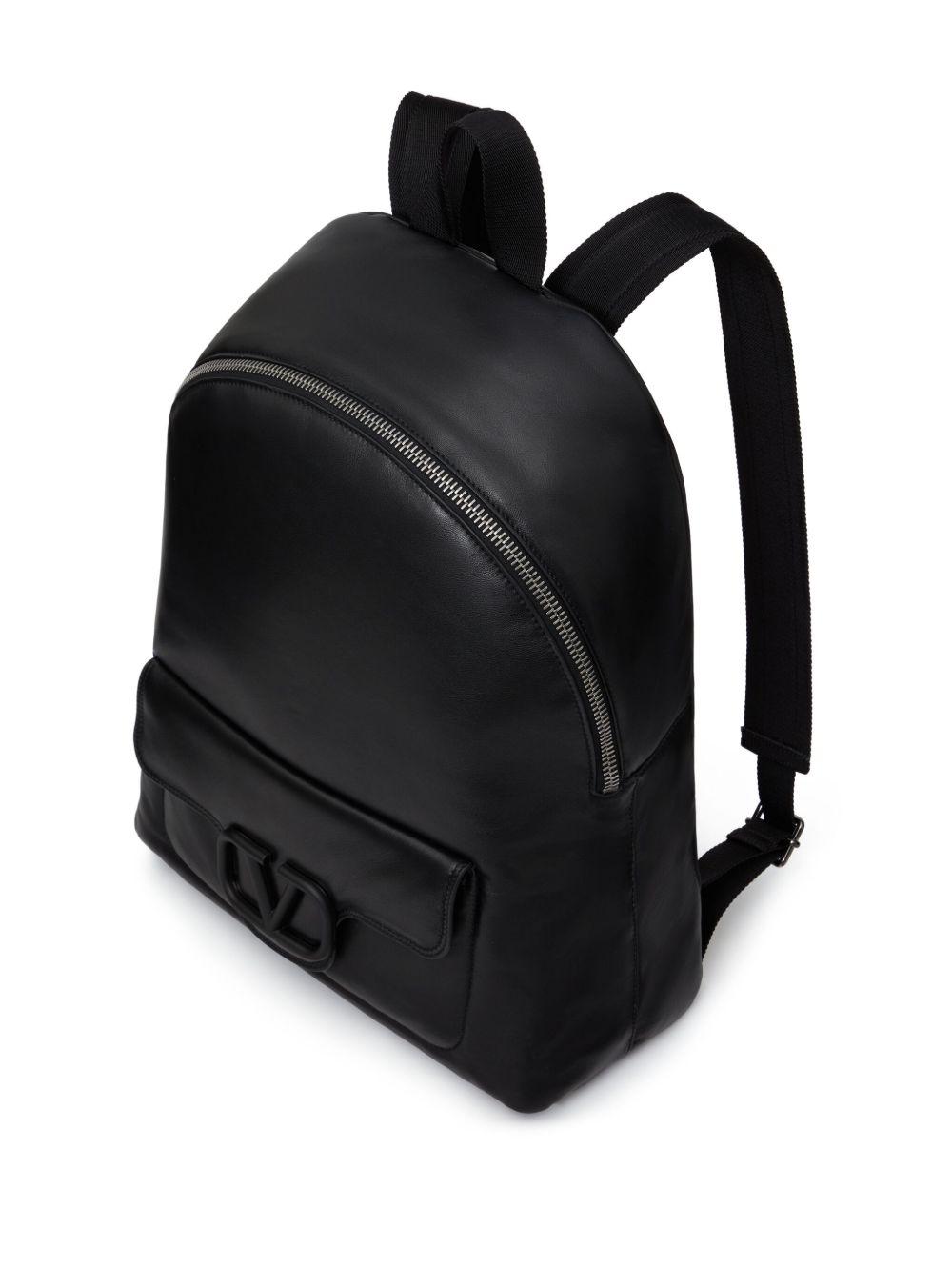 VLogo Signature leather backpack Product Image