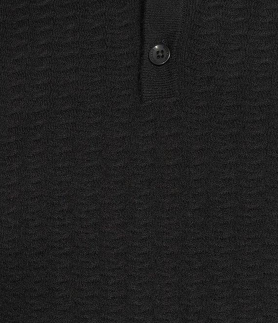 Murano Comfortable Textured Lux Long Sleeve Polo Sweater Product Image