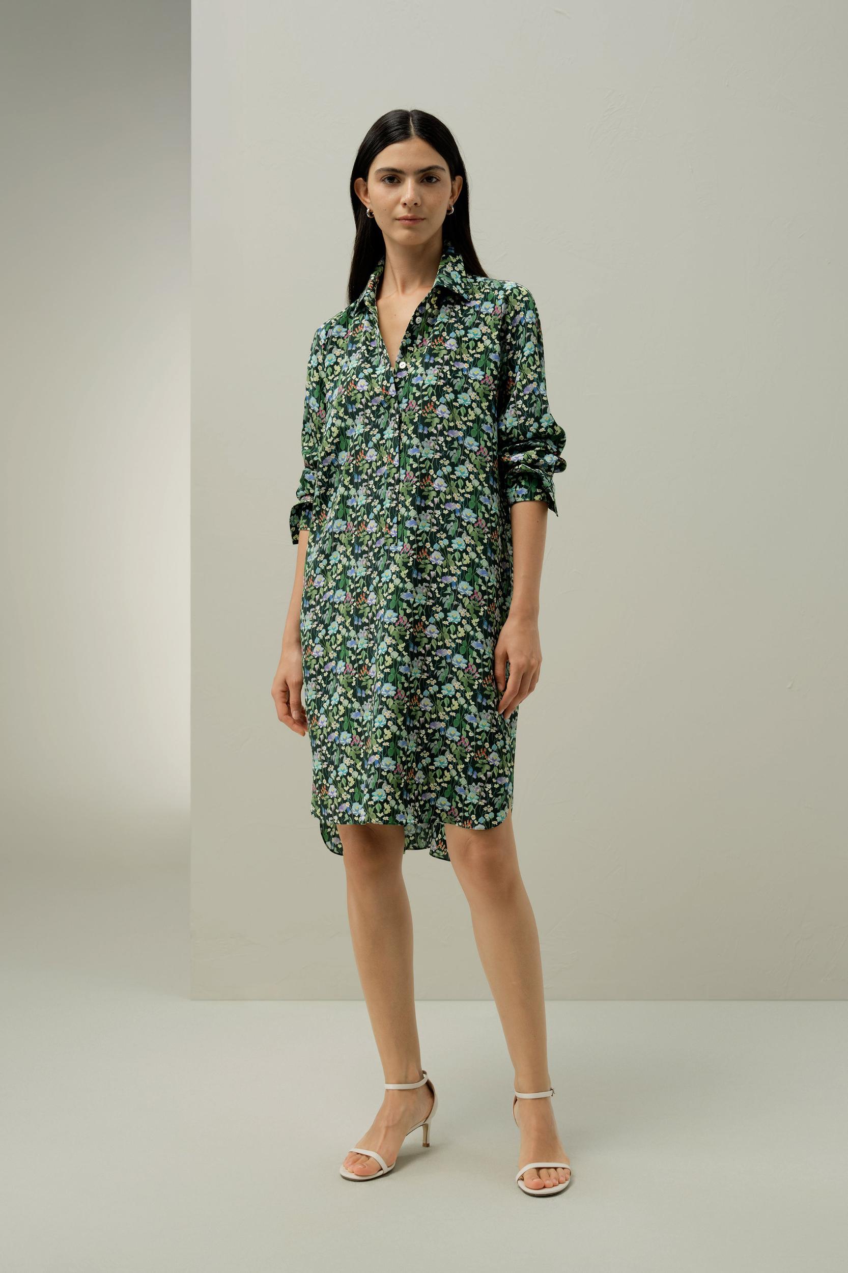 Fairytale Forest Knee-length Shirtdress - Made With Liberty Fabric Product Image