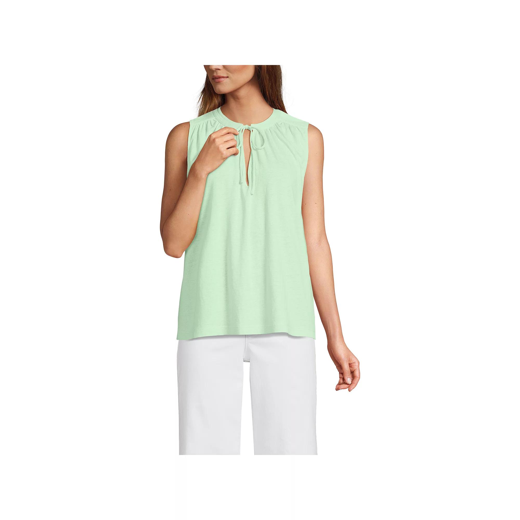 Women's Lands' End Notch Neck Swing Tank Top,  Product Image