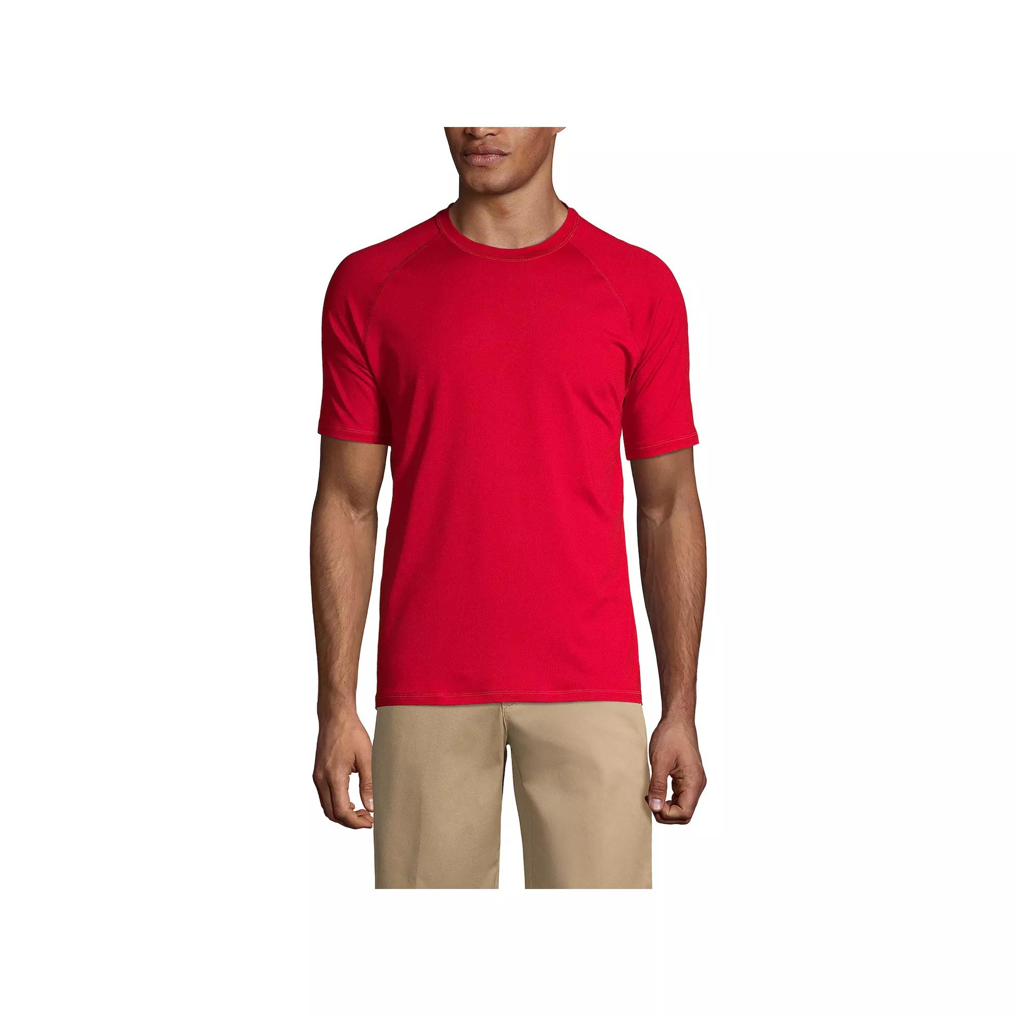 Men's Lands' End School Uniform Short Sleeve Active Tee,  Product Image