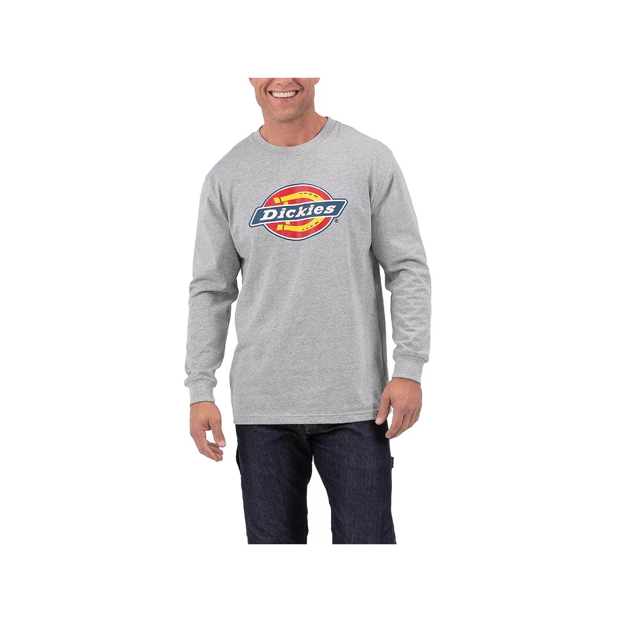 Big & Tall Dickies Wordmark Graphic Long Sleeve Tee, Men's, Size: Large Tall, Grey Gray Product Image