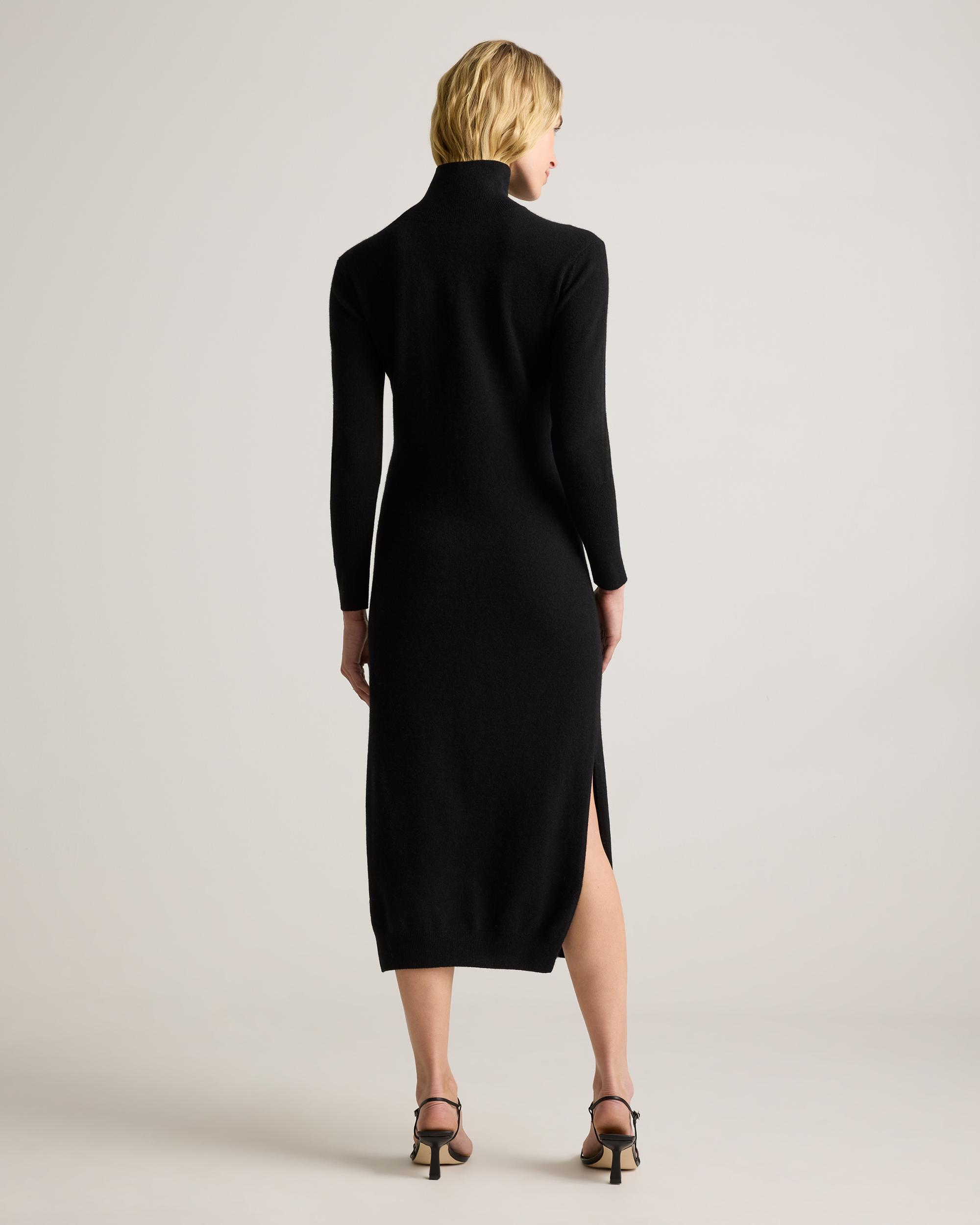 Quince | Women's Mongolian Cashmere Turtleneck Midi Sweater Dress Size XS Product Image