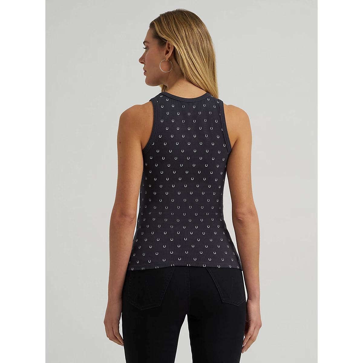 Women's Wrangler Printed Slim Goddess Tank Horseshoe Product Image