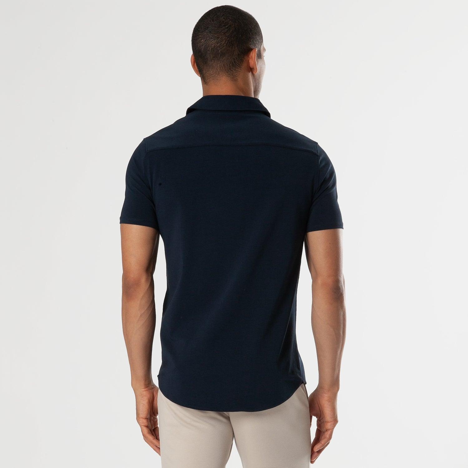 Navy Short Sleeve Knit Shirt Product Image