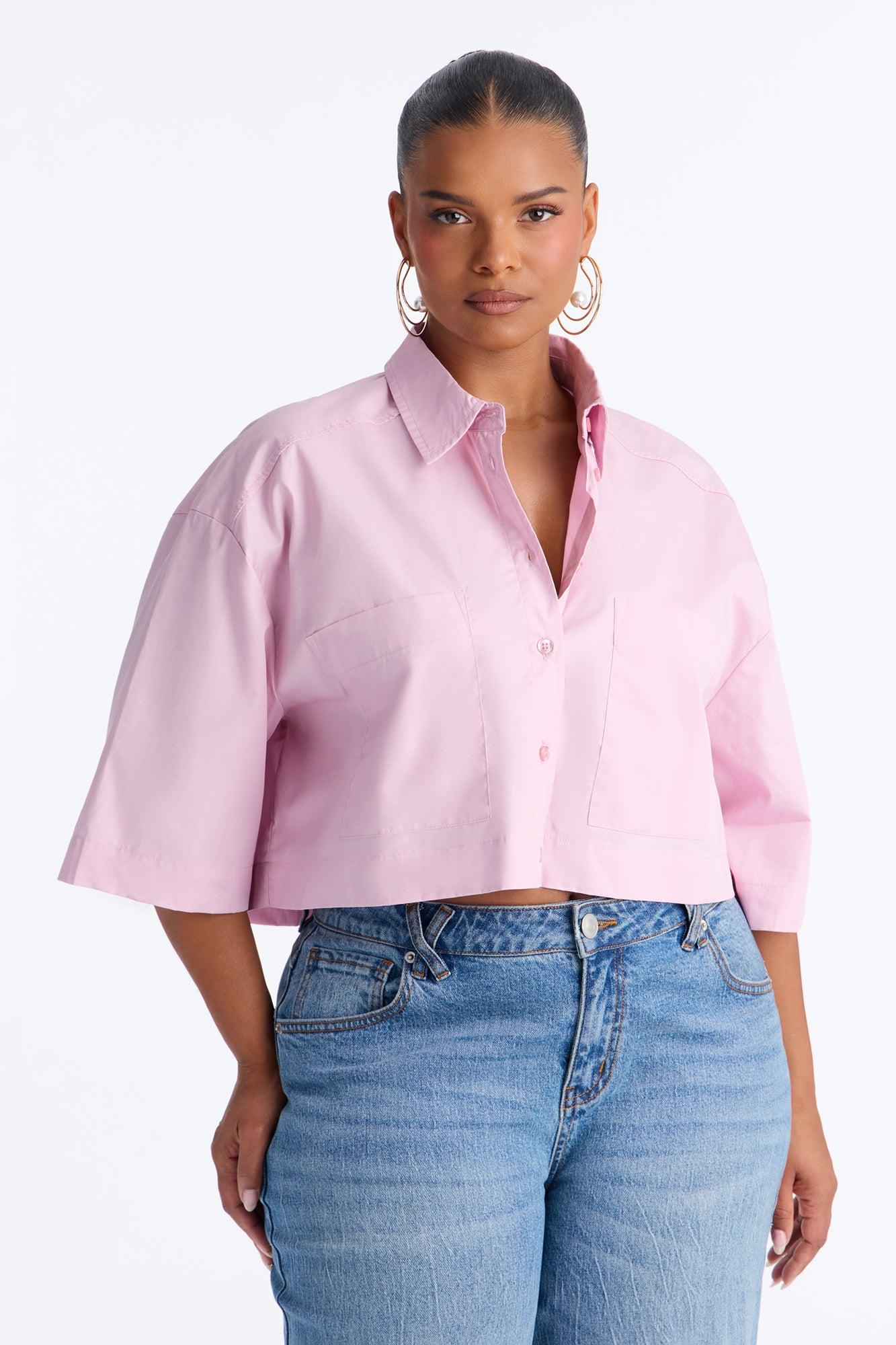 Busy Weekends Poplin Shirt - Lilac Female Product Image