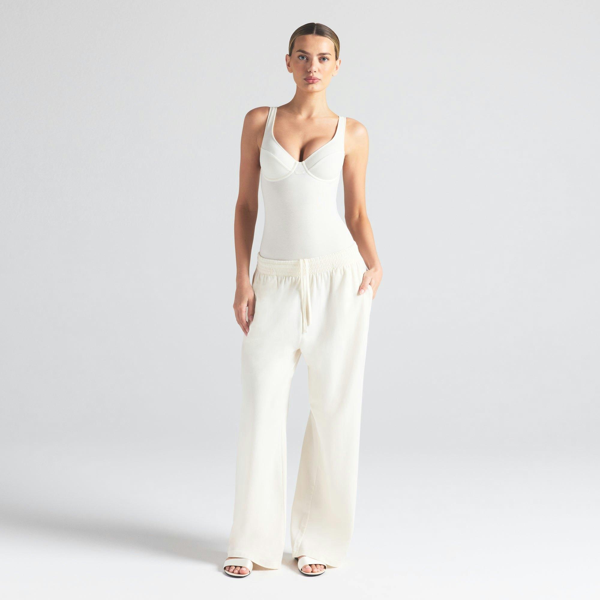 COTTON JERSEY TANK BODYSUIT | MARBLE Product Image