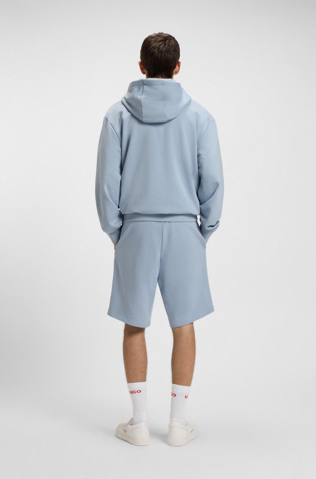 Cotton-terry relaxed-fit hoodie with logo print Product Image