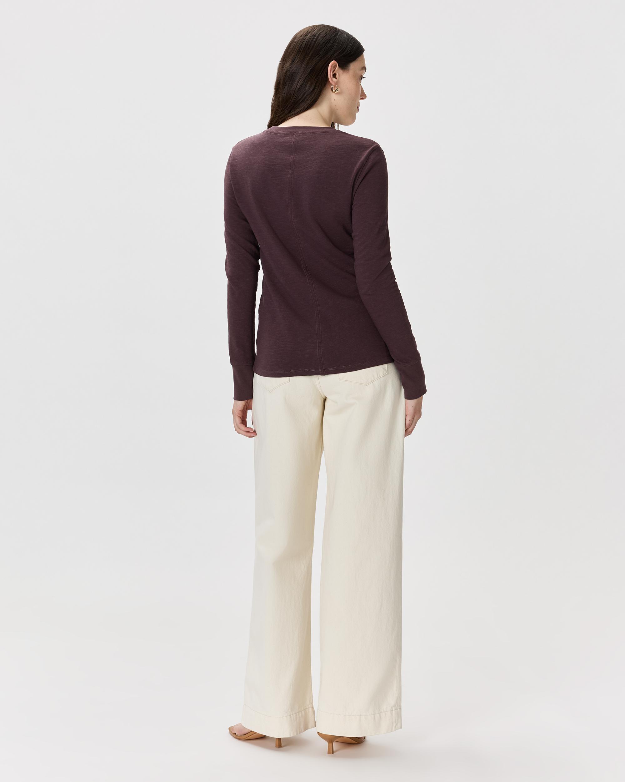 Quince | Women's Slub Long Sleeve T-Shirt Organic Cotton Product Image