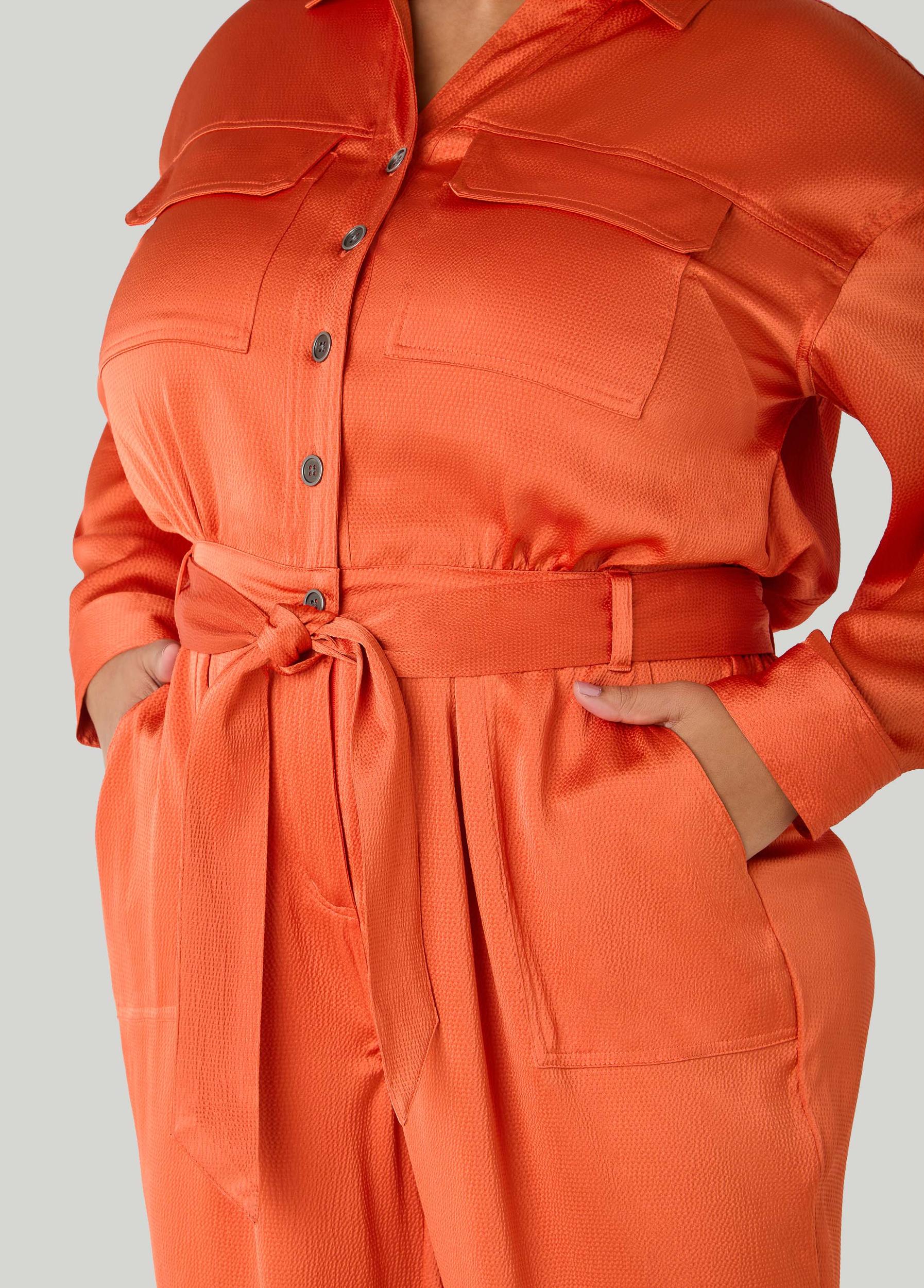 Hammered Satin Joggers Jumpsuit Product Image