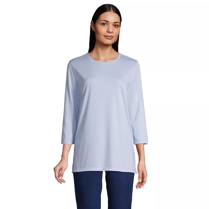 Women's Lands' End Supima Cotton Crewneck Tunic,  Product Image