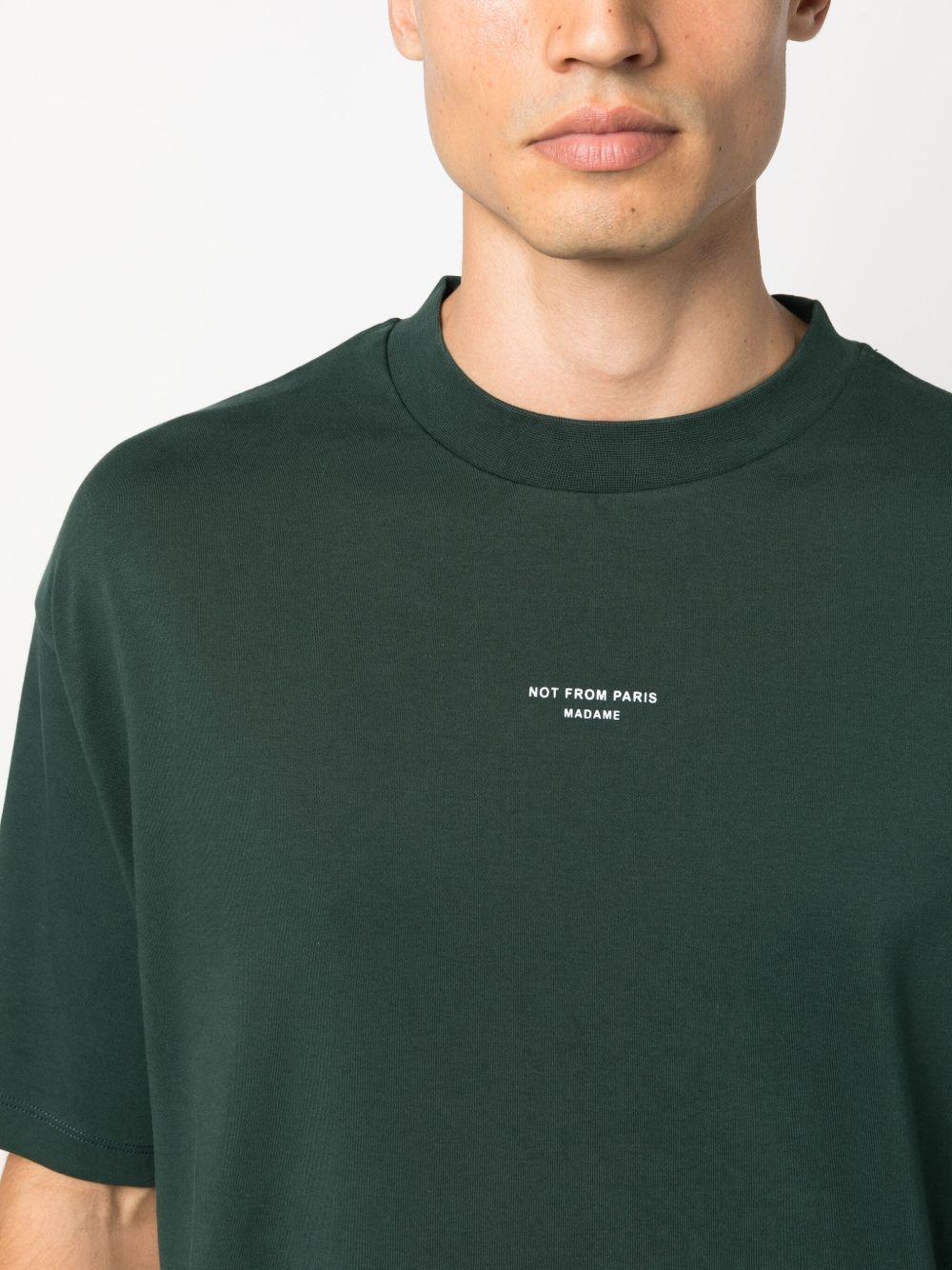 slogan-print cotton T-shirt Product Image