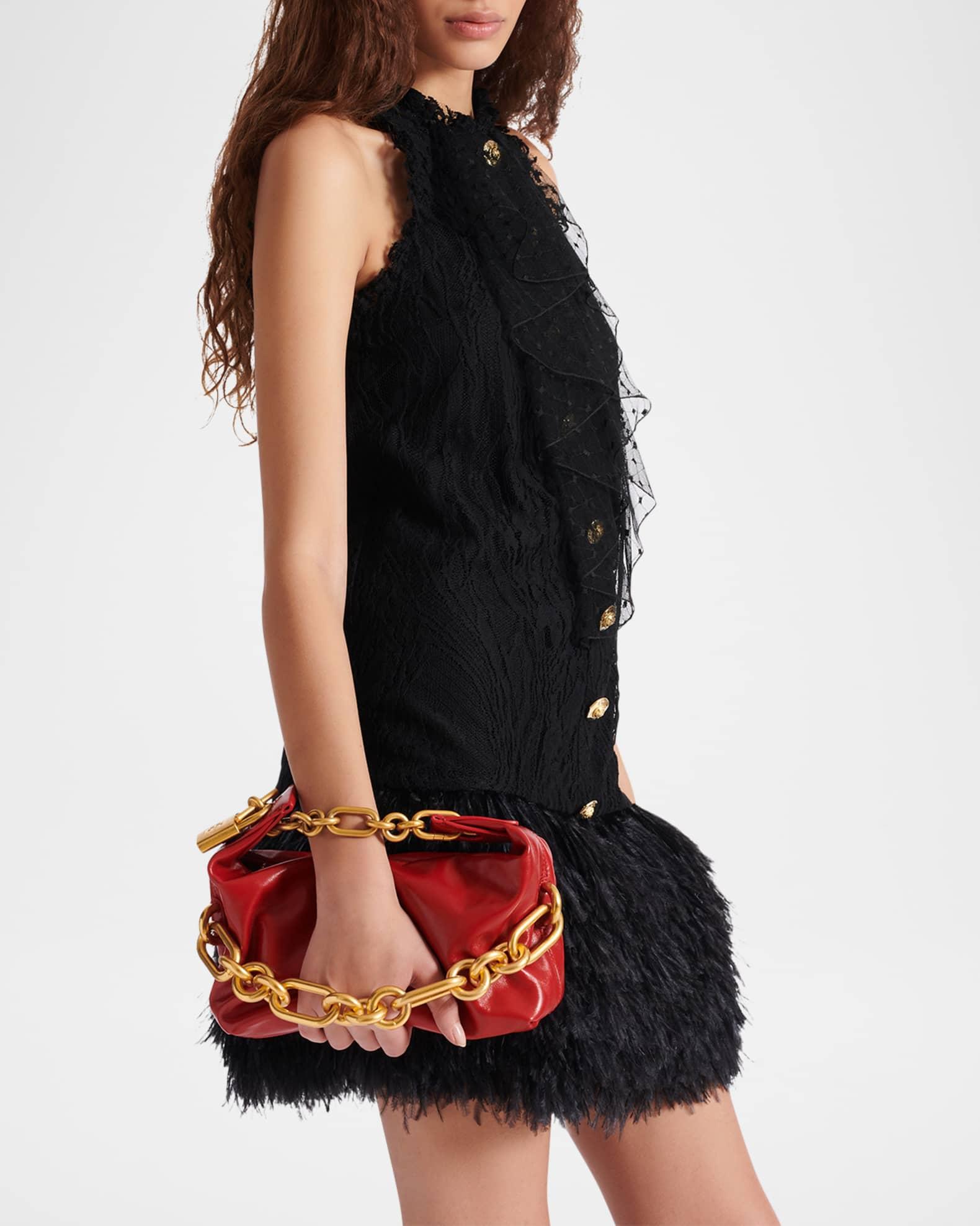 Sync Chain Mini Top-Handle Bag in Calfskin Leather Product Image