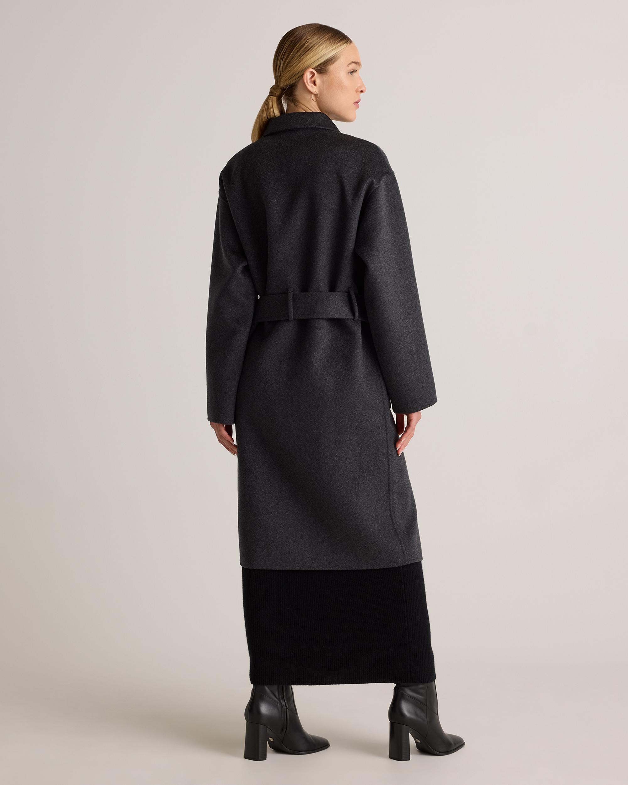 Quince | Women's 100% Mongolian Cashmere Double-Faced Double-Breasted Wrap Coat Product Image