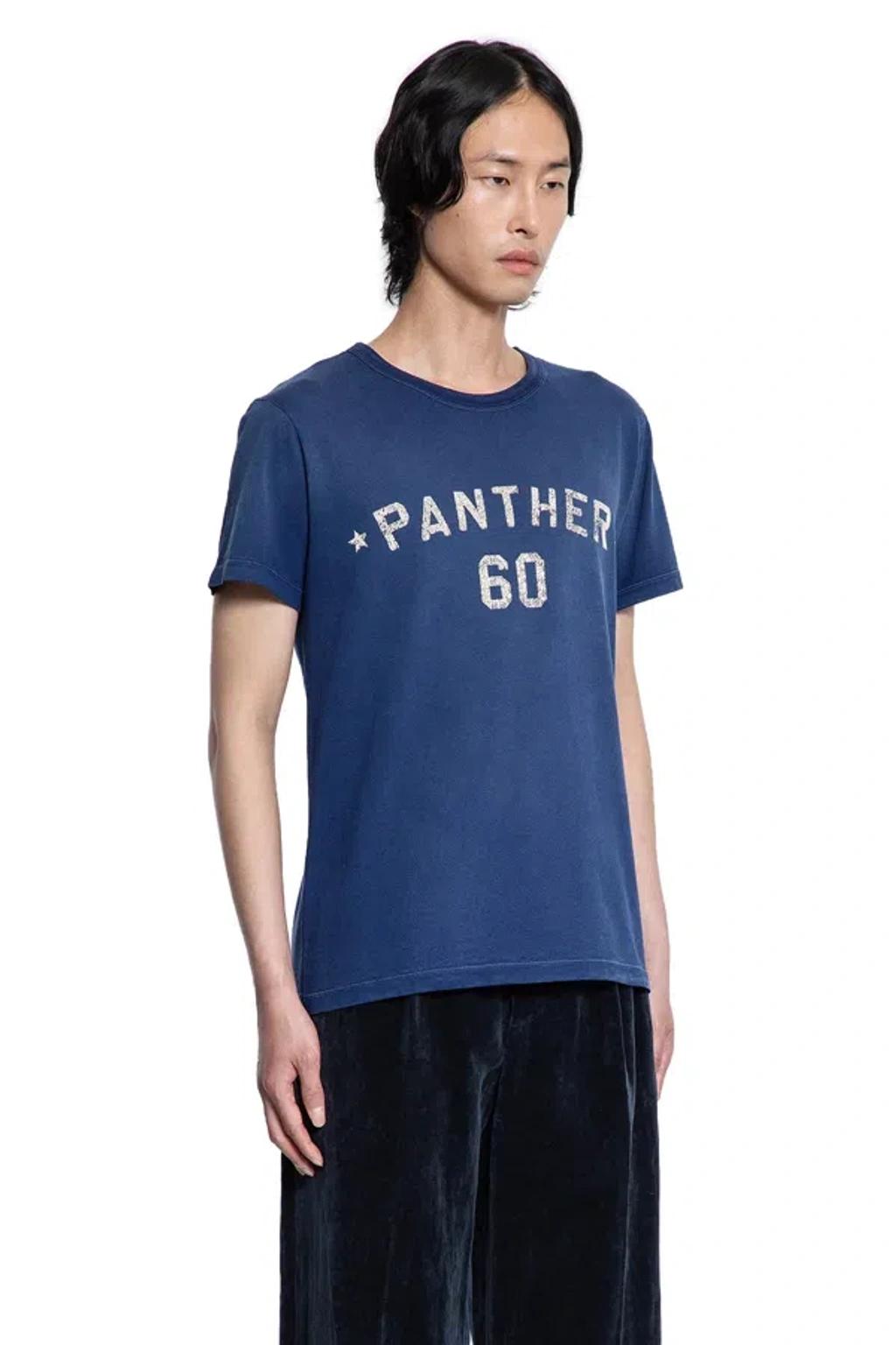 VALENTINO Garavani Navy Cotton T-shirt In Blue Product Image
