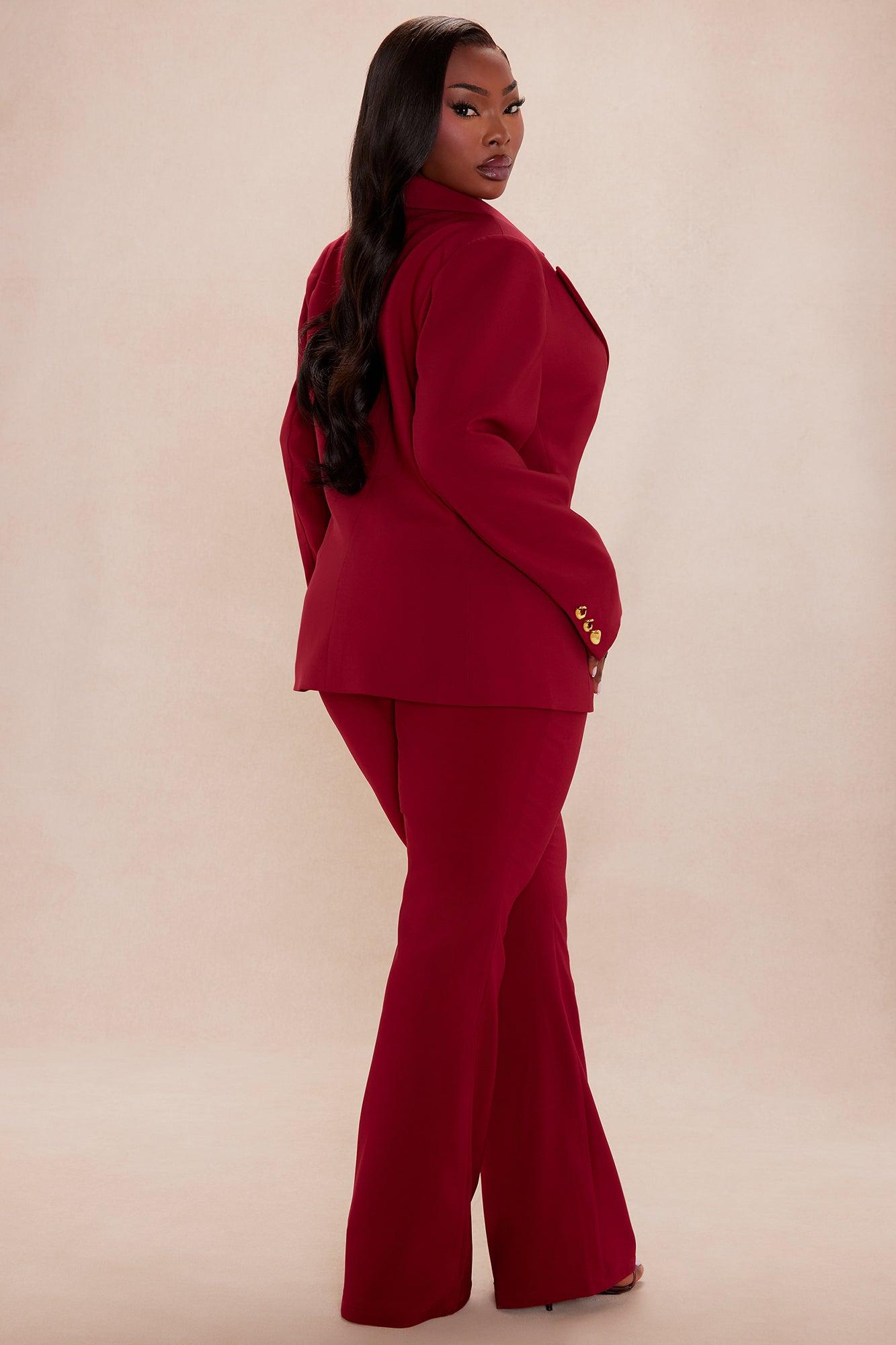 Kaylynn Suit Set - Burgundy Product Image