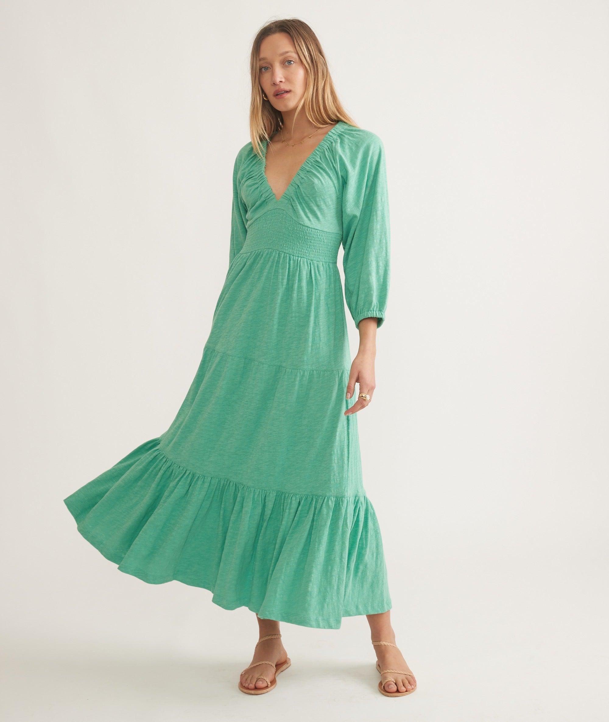 Florence Vintage Slub Midi Dress Product Image