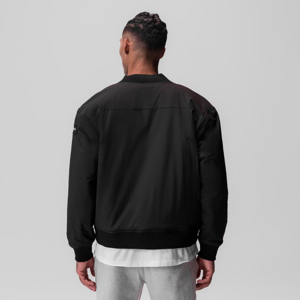 0858. Ripstop Insulated Bomber Jacket - Black Product Image