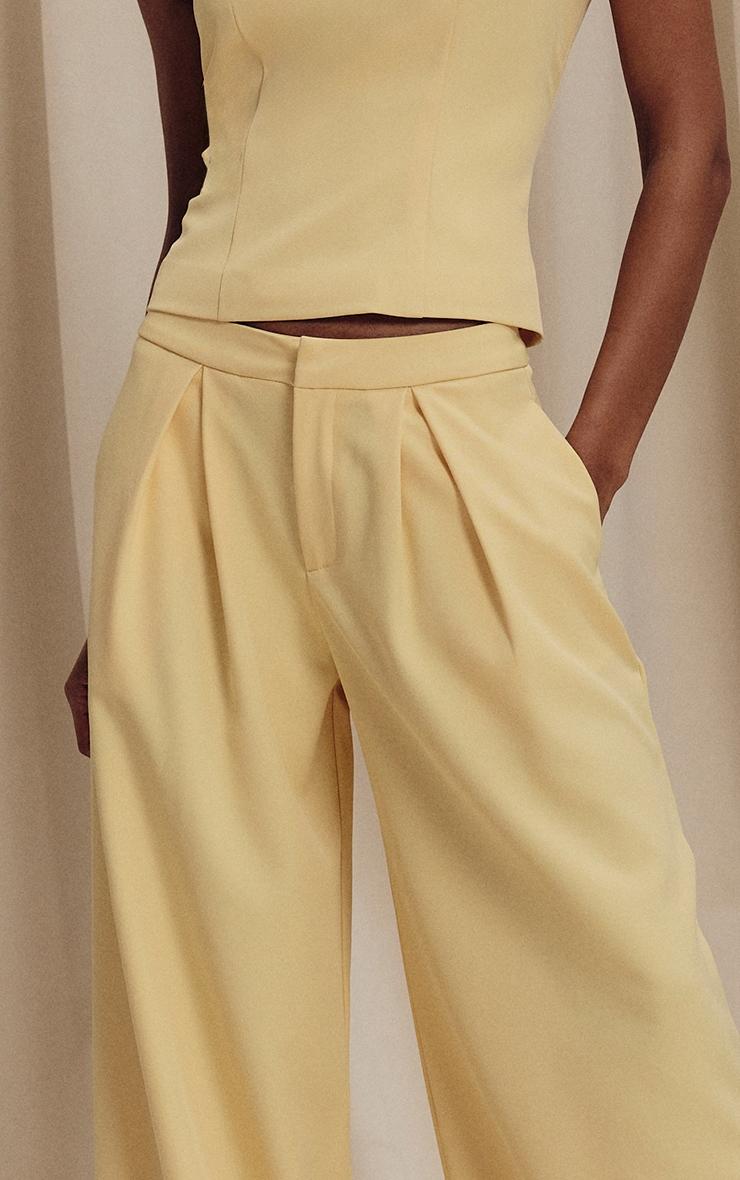 Lemon Woven Tailored Wide Leg Pants Product Image