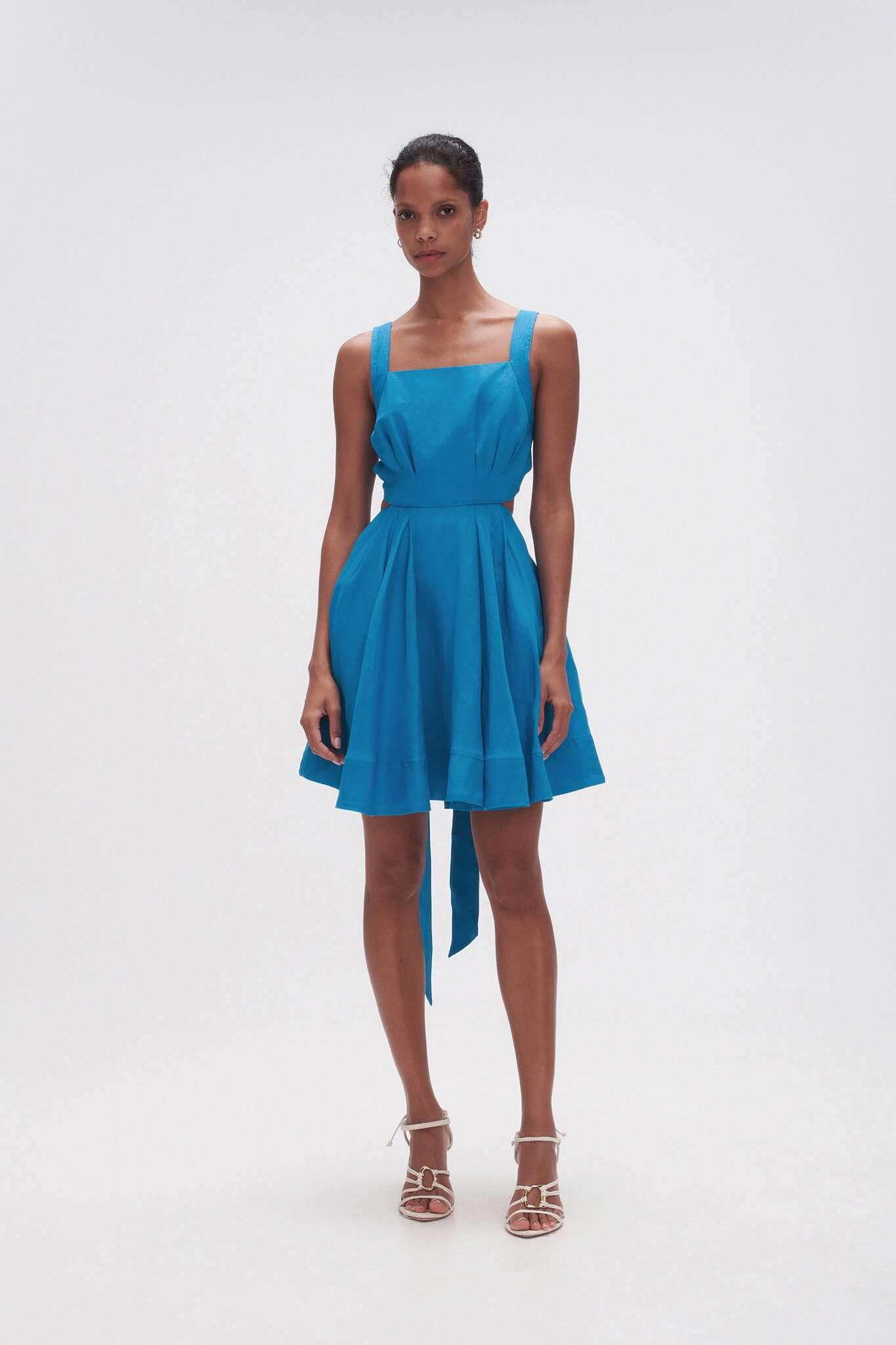 Clara Tie Back Mini Dress Product Image