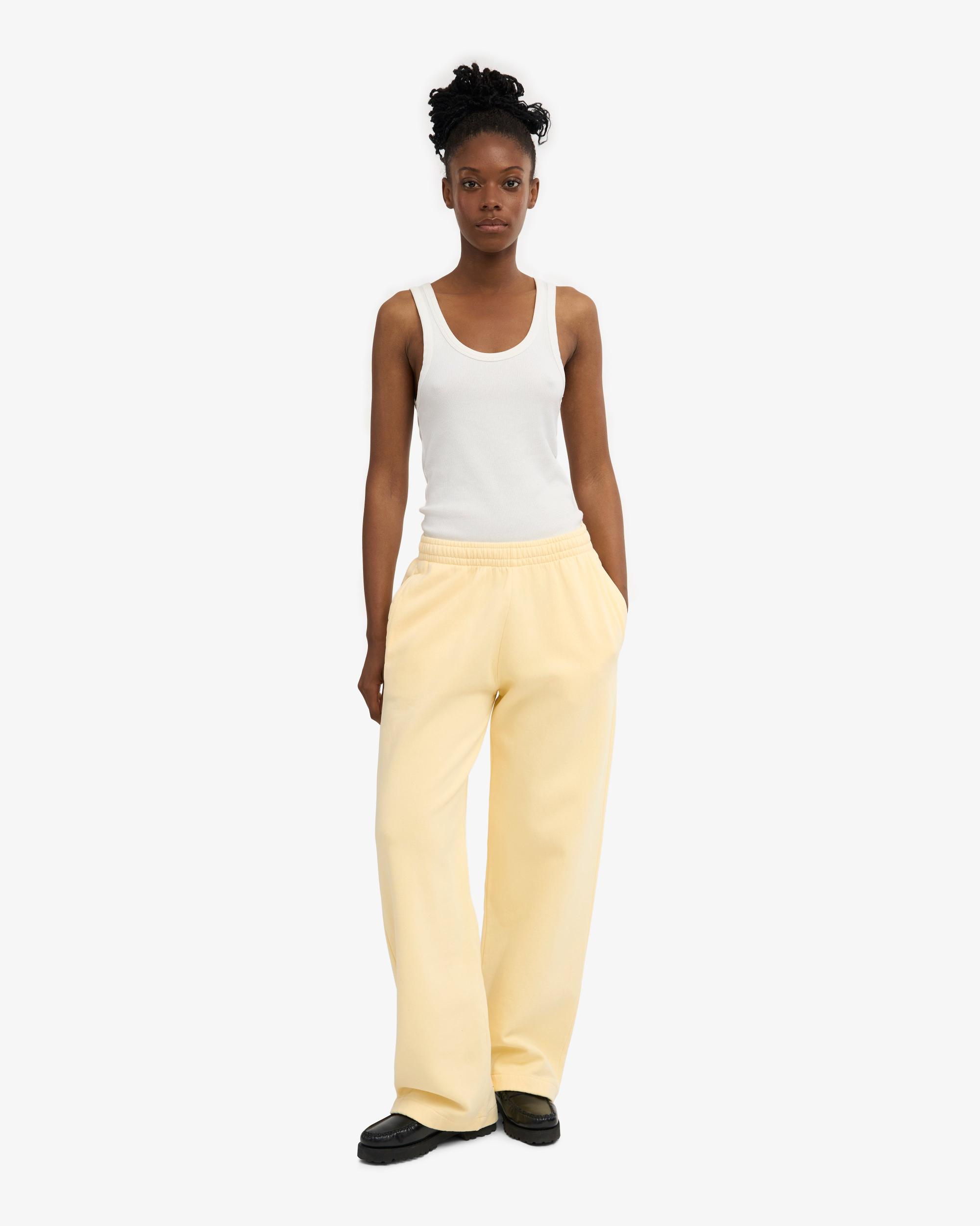 Organic Straight Leg Sweatpants - Soft Yellow Product Image