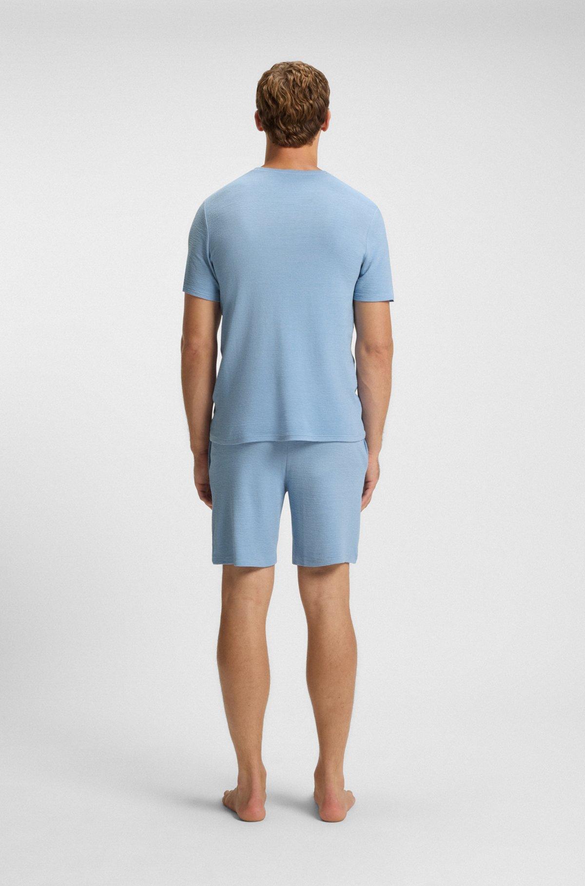 Embroidered-logo pyjama T-shirt in stretch jersey Product Image