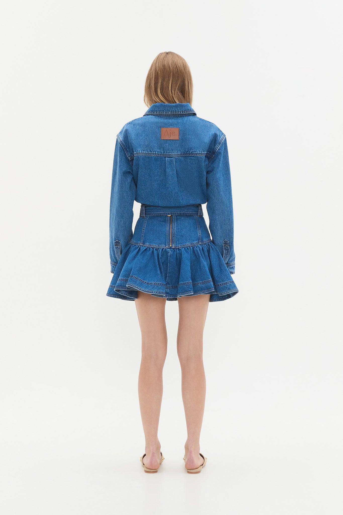 Elena Denim Mini Skirt Product Image