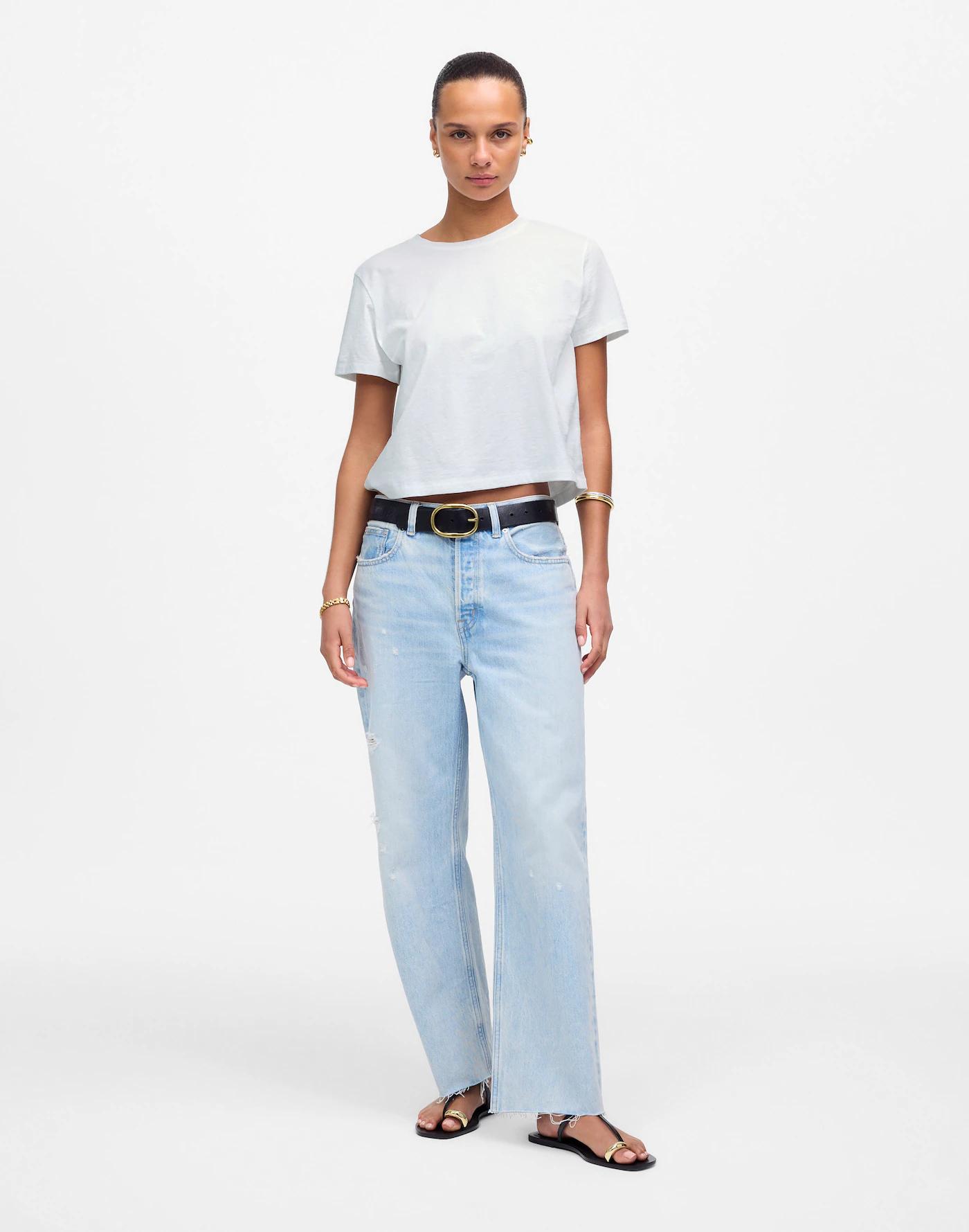 Slub Boxy-Crop Tee Product Image