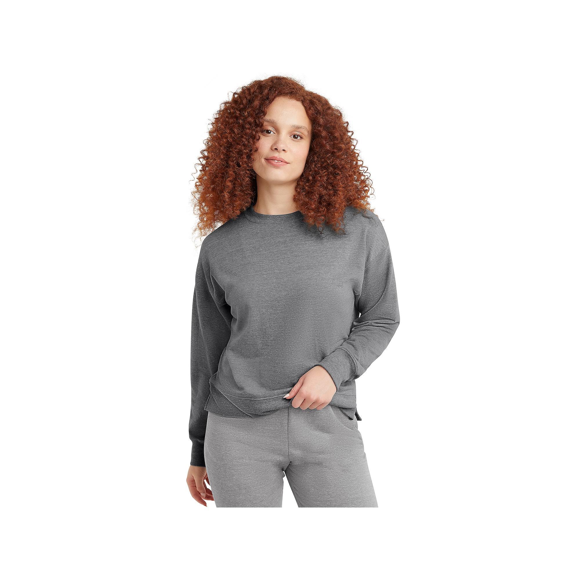 Women's Hanes Originals French Terry Sweatshirt,  Product Image
