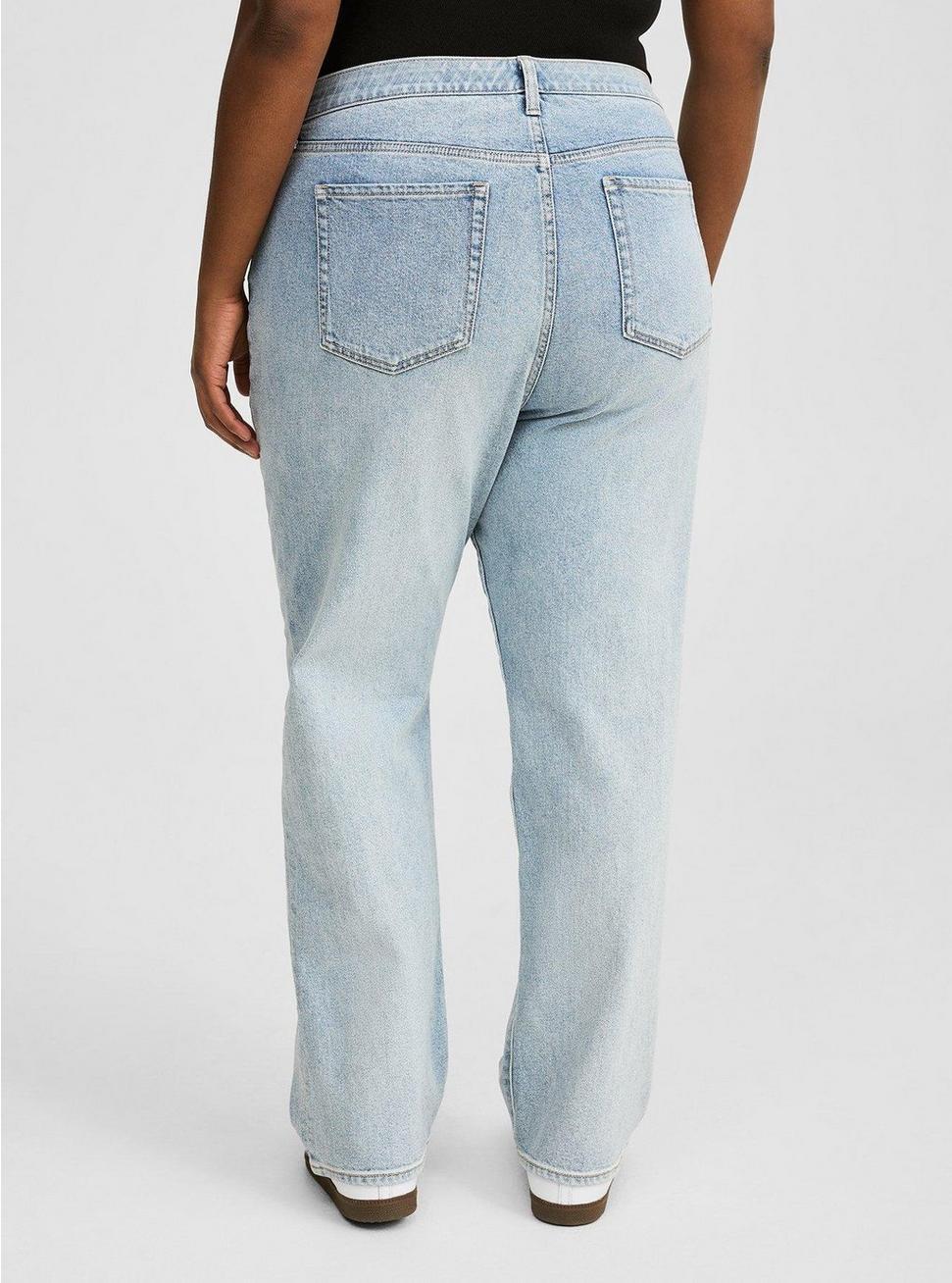 High Rise Straight Elastic Waist Jean Product Image