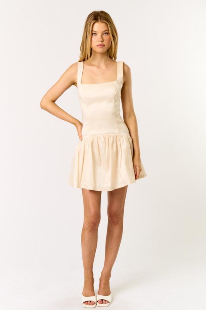 Square Neck Low Waisted Dress Product Image