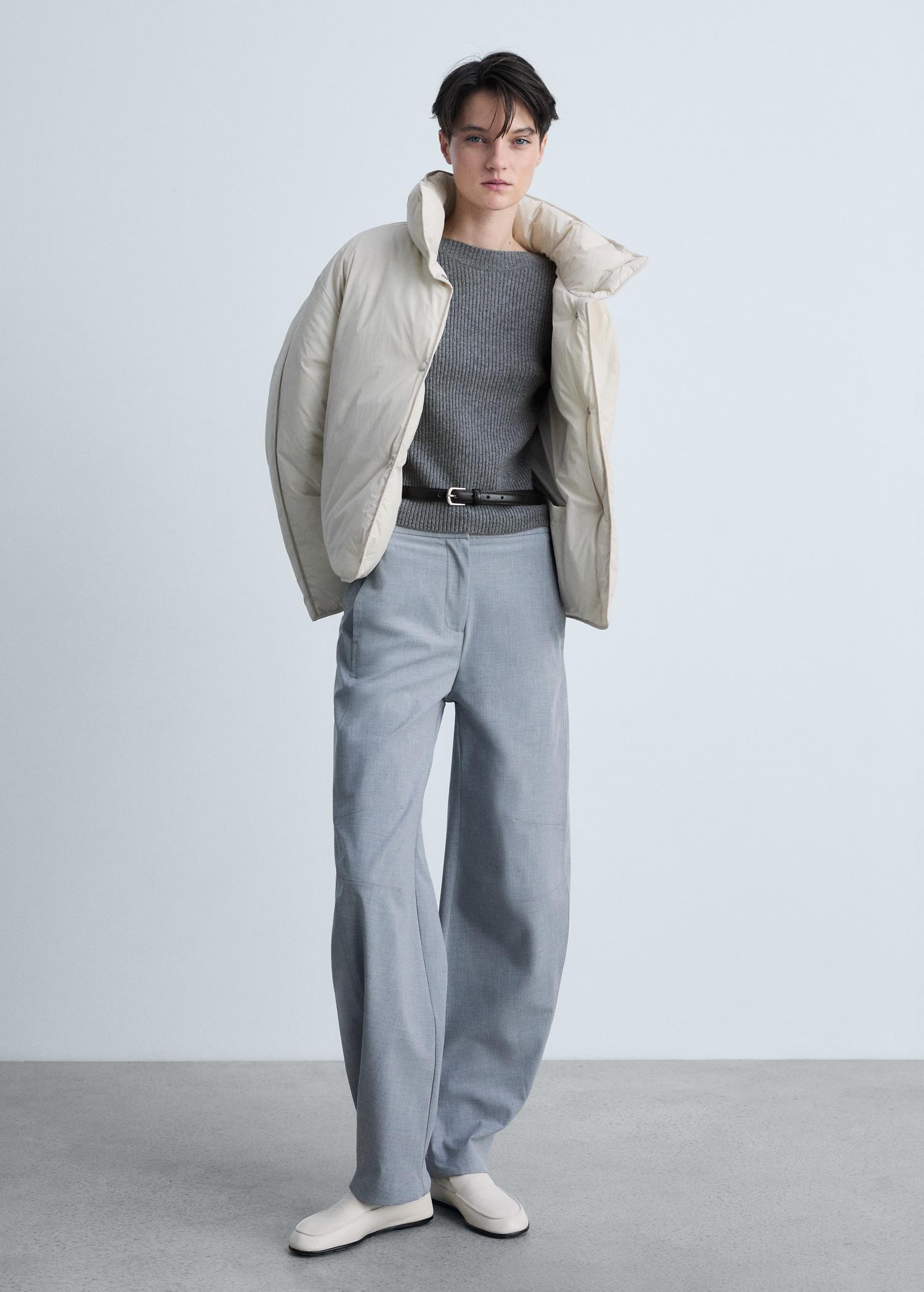 Boat neck ribbed sweater - Women | MANGO USA Product Image